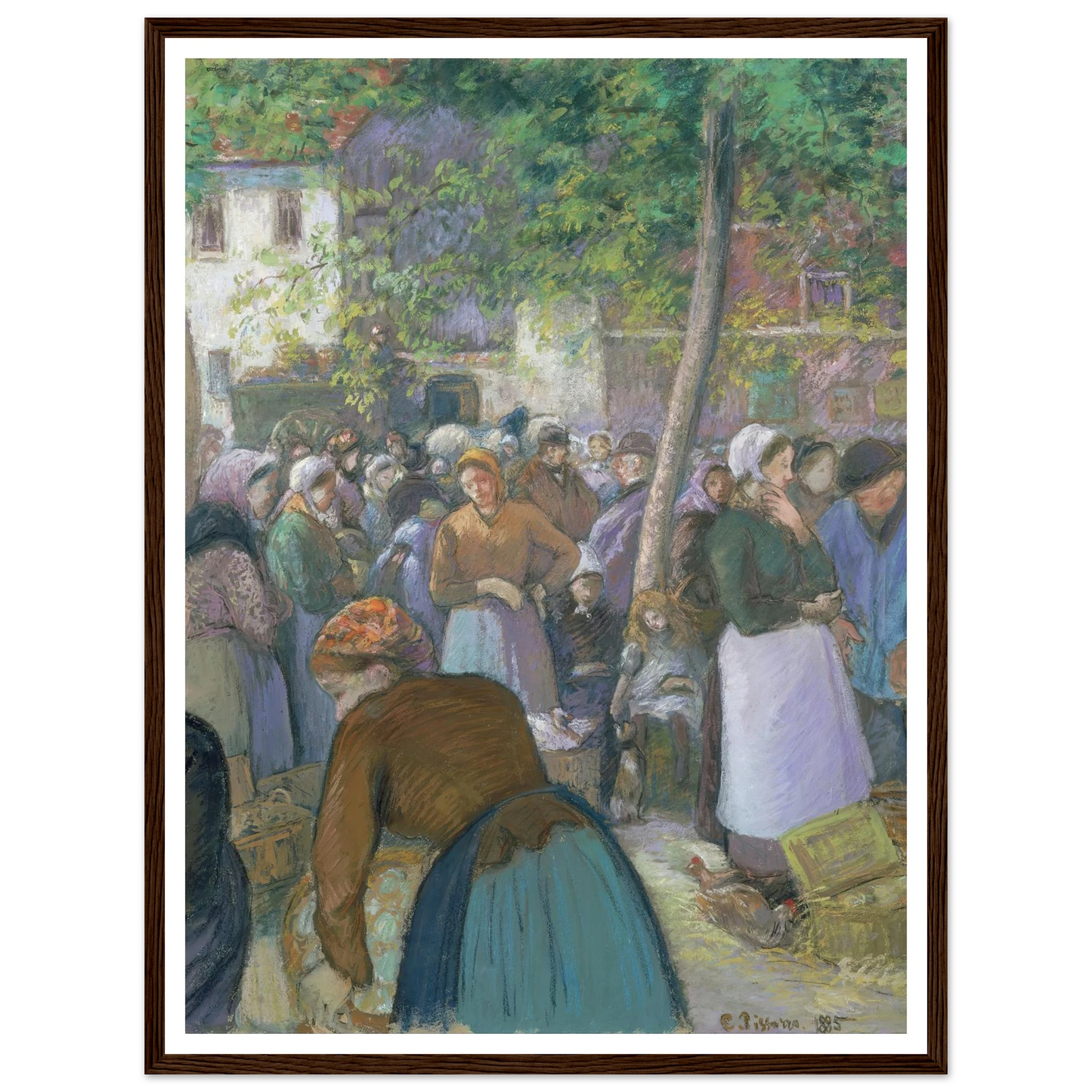 Poultry Market at Gisors (1885) Art Print | Camille Pissarro-Quipham Collections