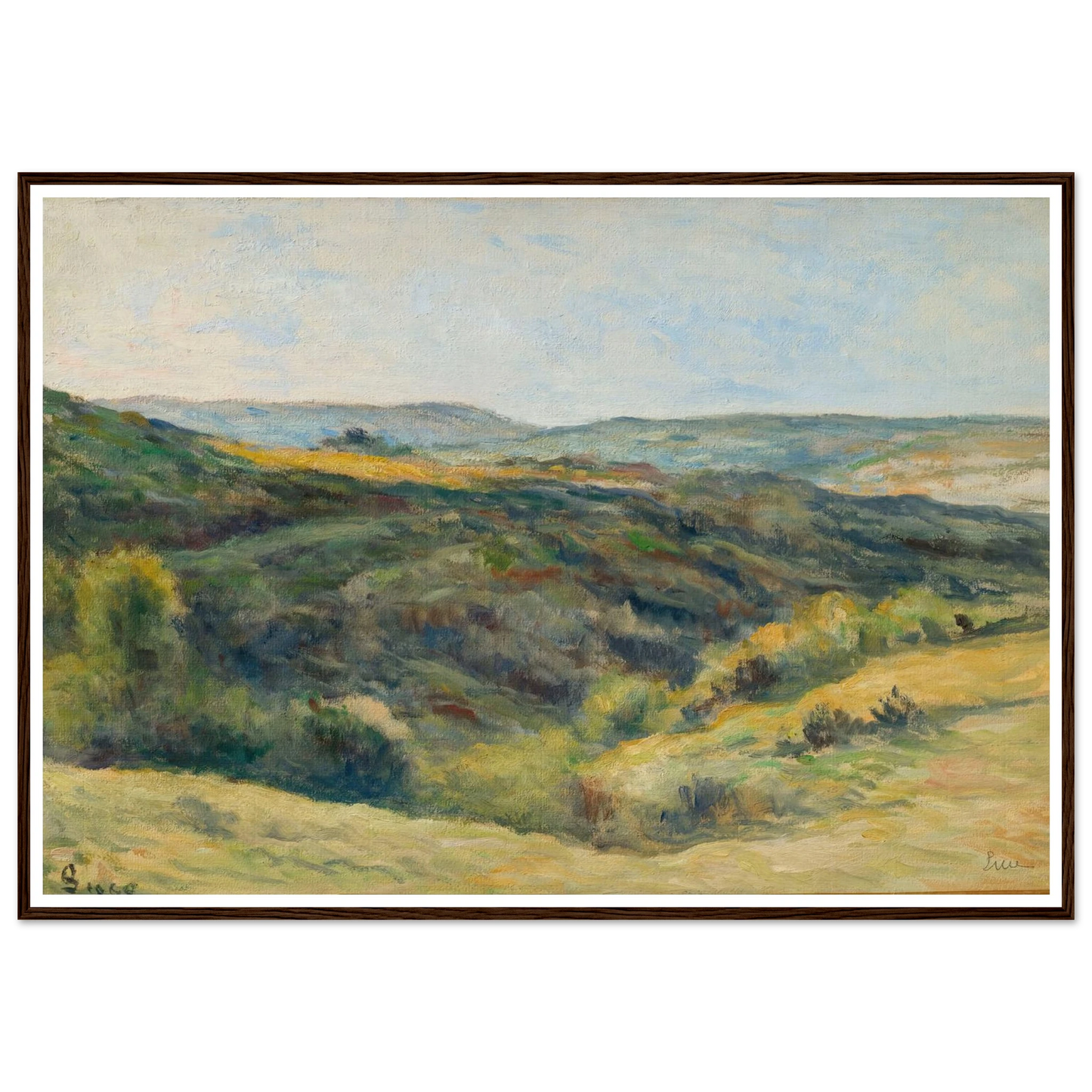 Rolleboise, les coteaux de la Rouge Voie (1925) Art Print | Maximilien Luce-Quipham Collections