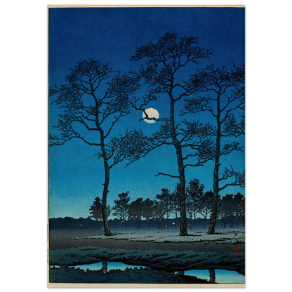 Fuyu no tsuki (Toyamagahara) (Winter moon at Toyamagahara) (1931) Art Print | Kawase Hasui-Quipham Collections