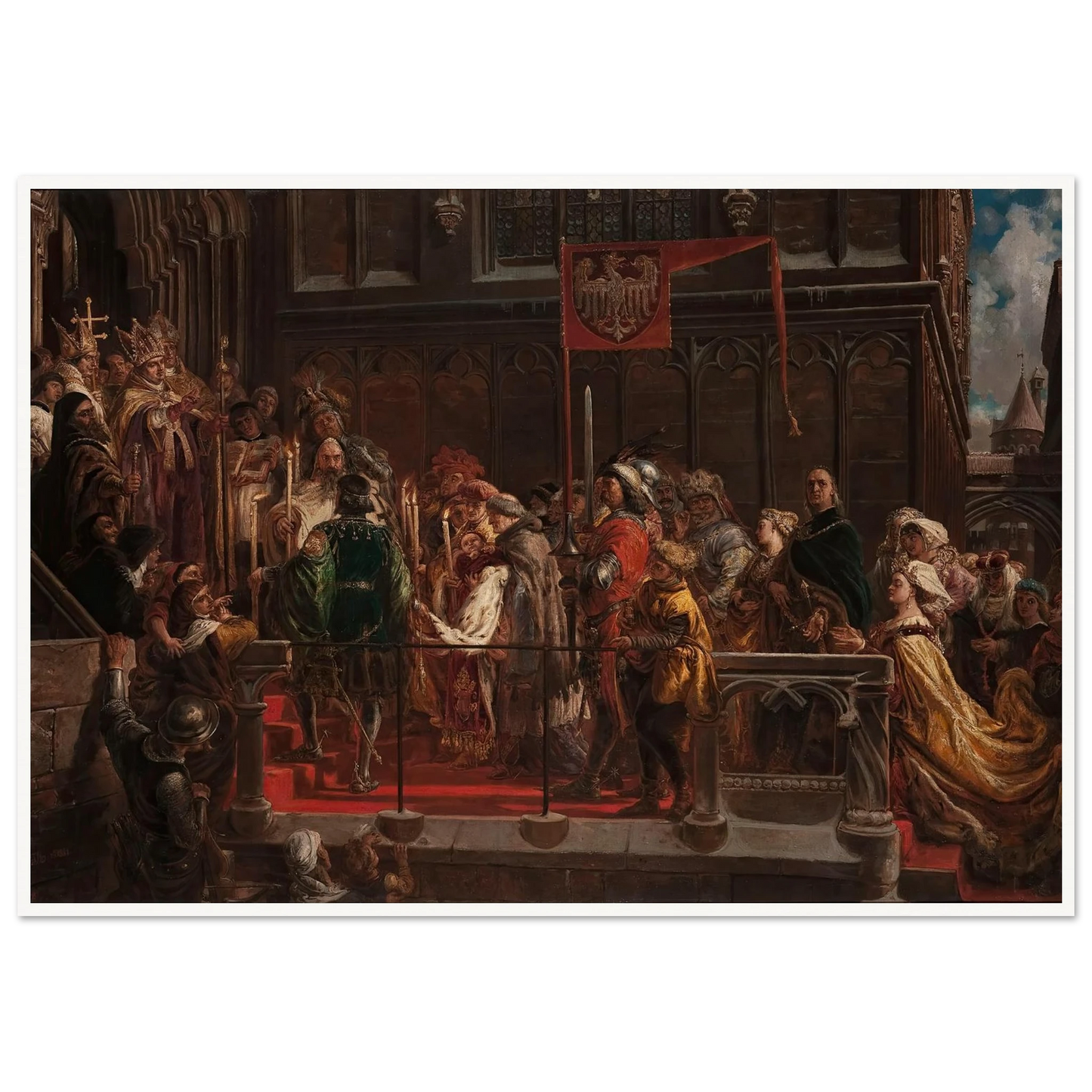 Baptism of Władysław Warneńczyk, 18 February 1425 (1881) Art Print | Jan Matejko-Quipham Collections