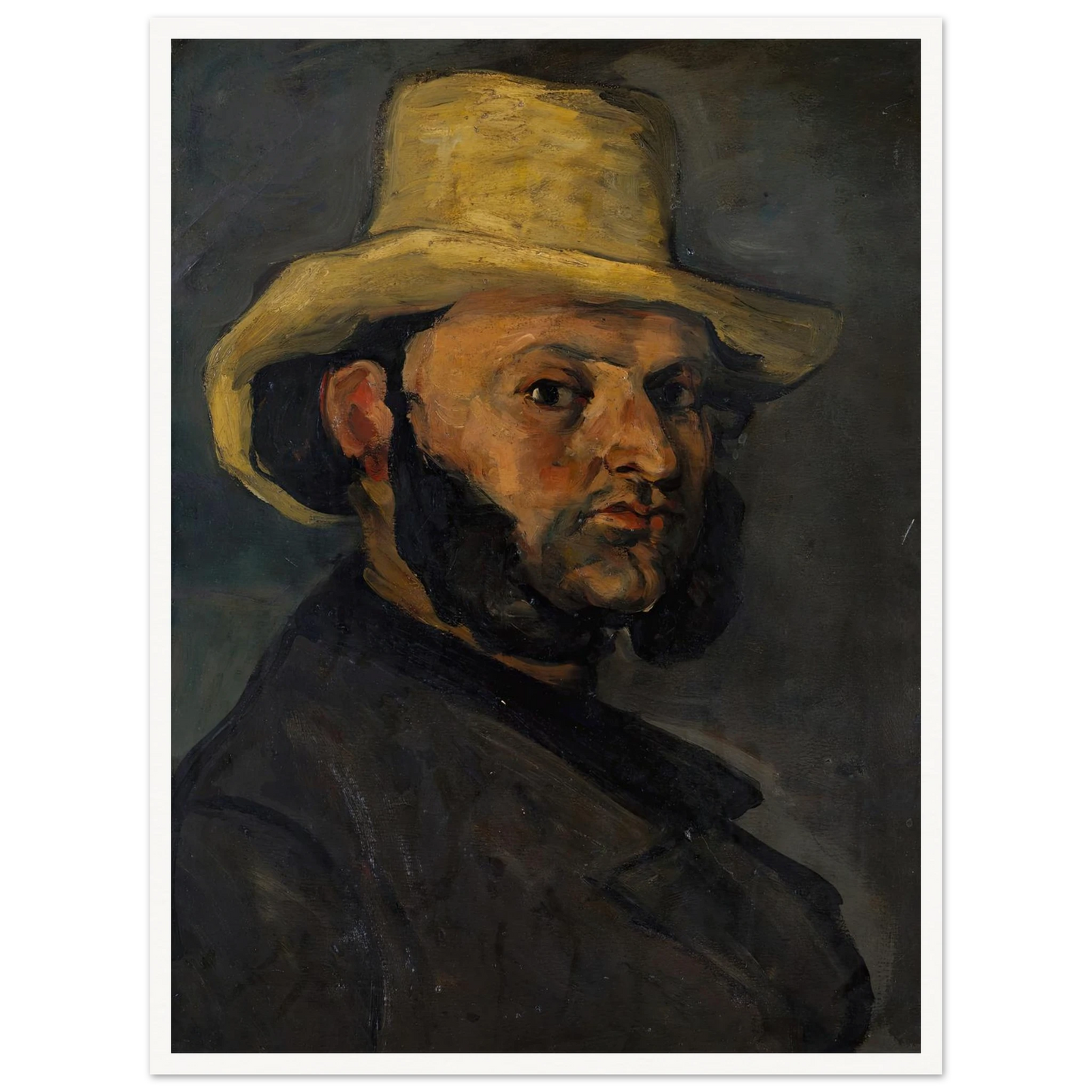 Gustave Boyer (b. 1840) in a Straw Hat (1870–71) Art Print | Paul Cezanne-Quipham Collections