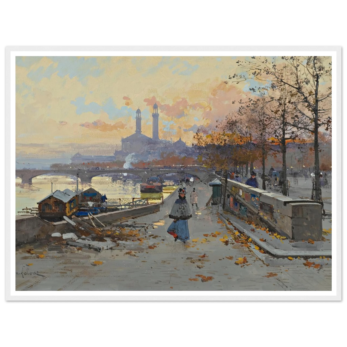 Au Quai Art Print | Eugene Galien Laloue-Quipham Collections