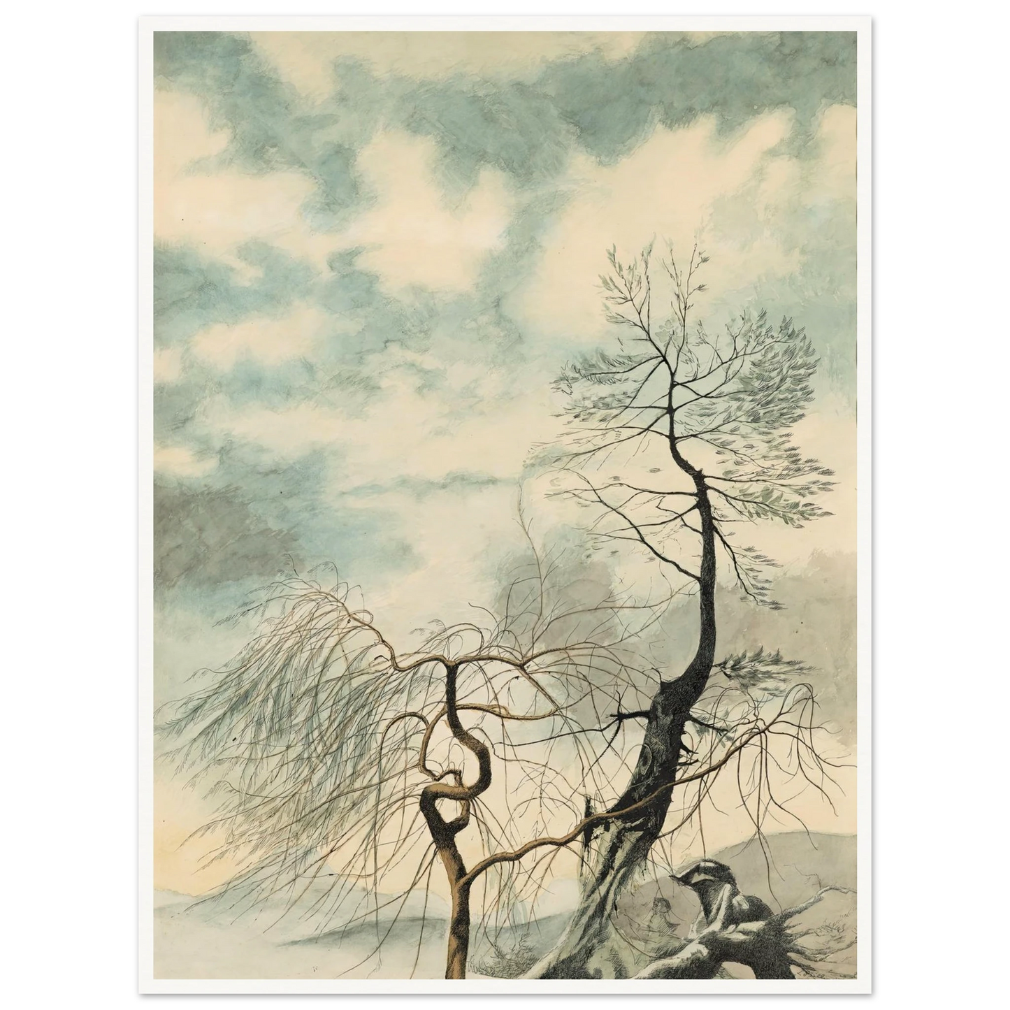 Arbres hivernaux (1942) Art Print | Leon Spilliaert-Quipham Collections