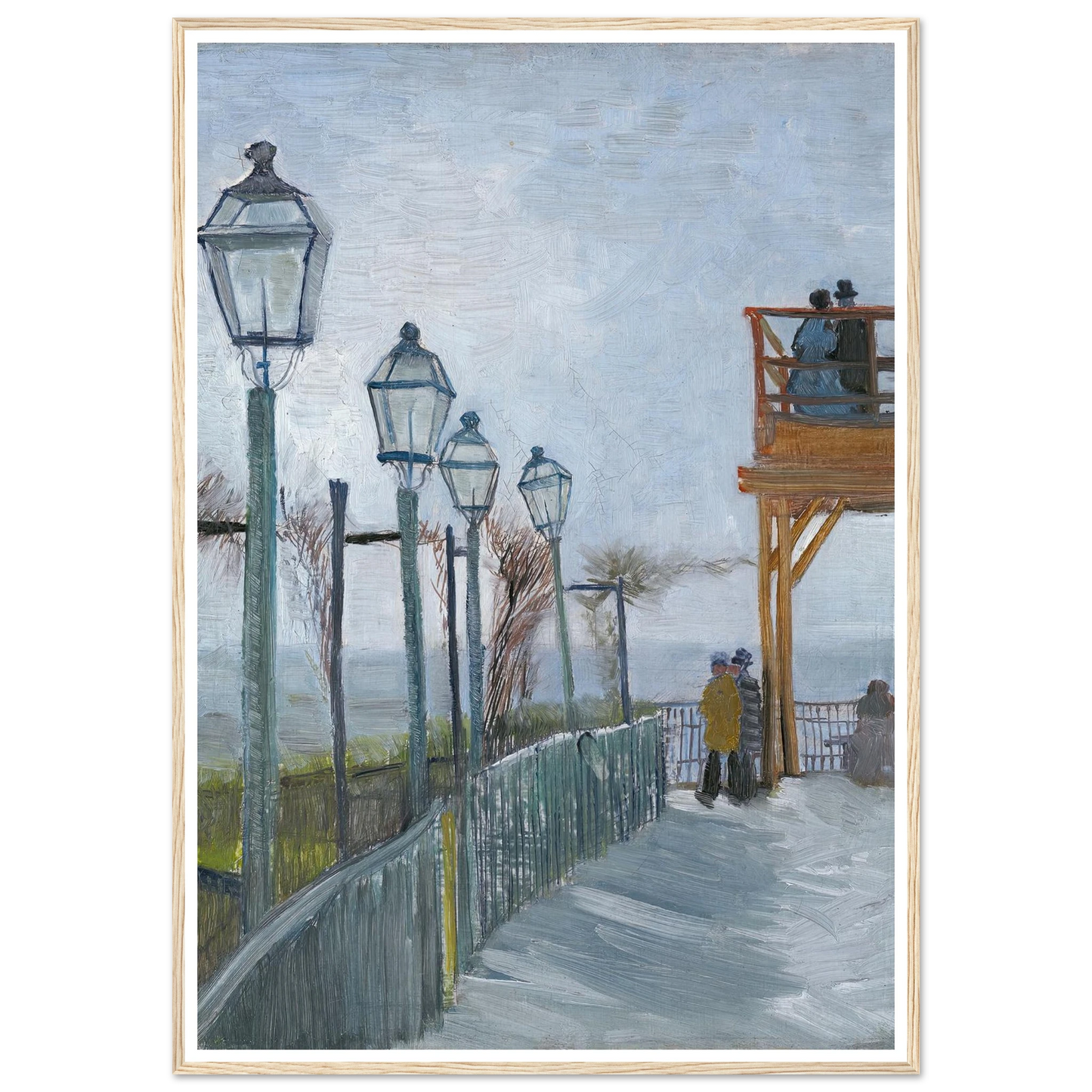 Terrace and Observation Deck at the Moulin de Blute-Fin, Montmartre (early 1887) Art Print | Vincent van Gogh-Quipham Collections