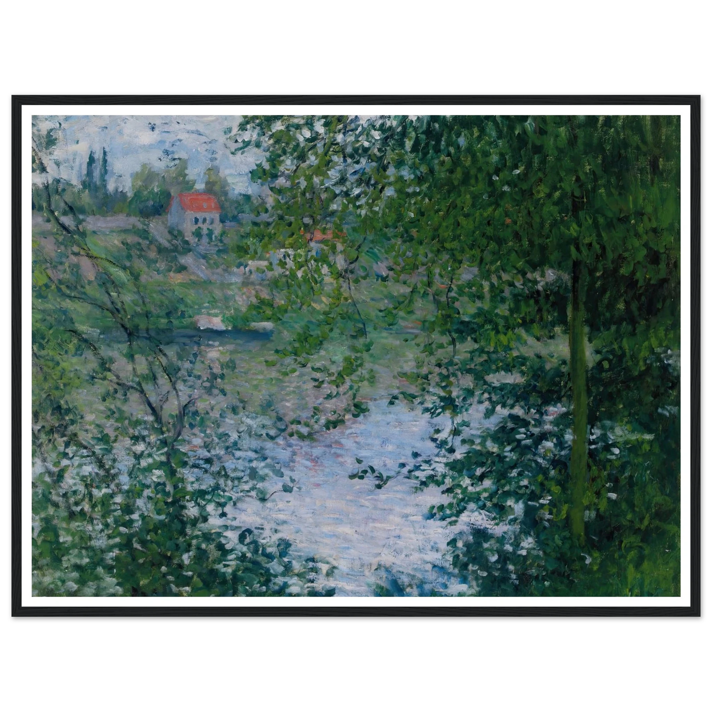 À Travers Les Arbres, Île De La Grande Jatte (1878) Art Print | Claude Monet-Quipham Collections