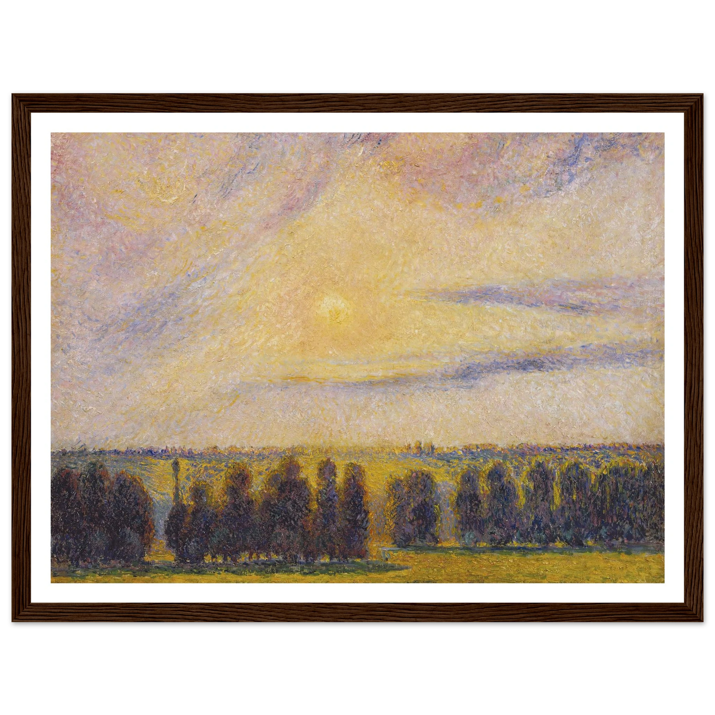 Sunset at Eragny Art Print | Camille Pissarro-Quipham Collections