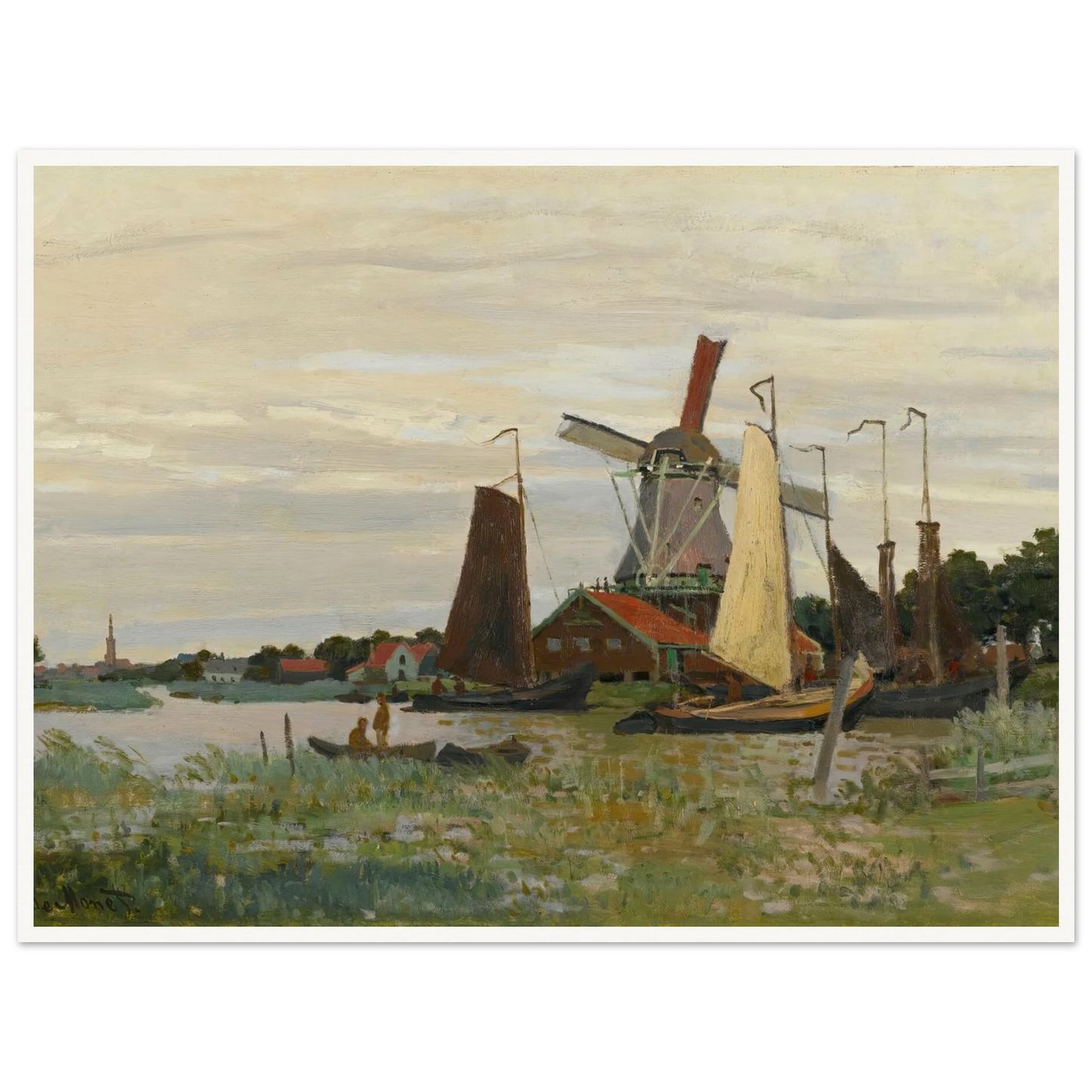 Un Moulin À Zaandam (1871) Art Print | Claude Monet-Quipham Collections