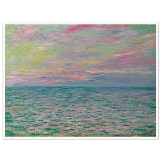 Coucher De Soleil À Pourville, Pleine Mer (1882) Art Print | Claude Monet-Quipham Collections