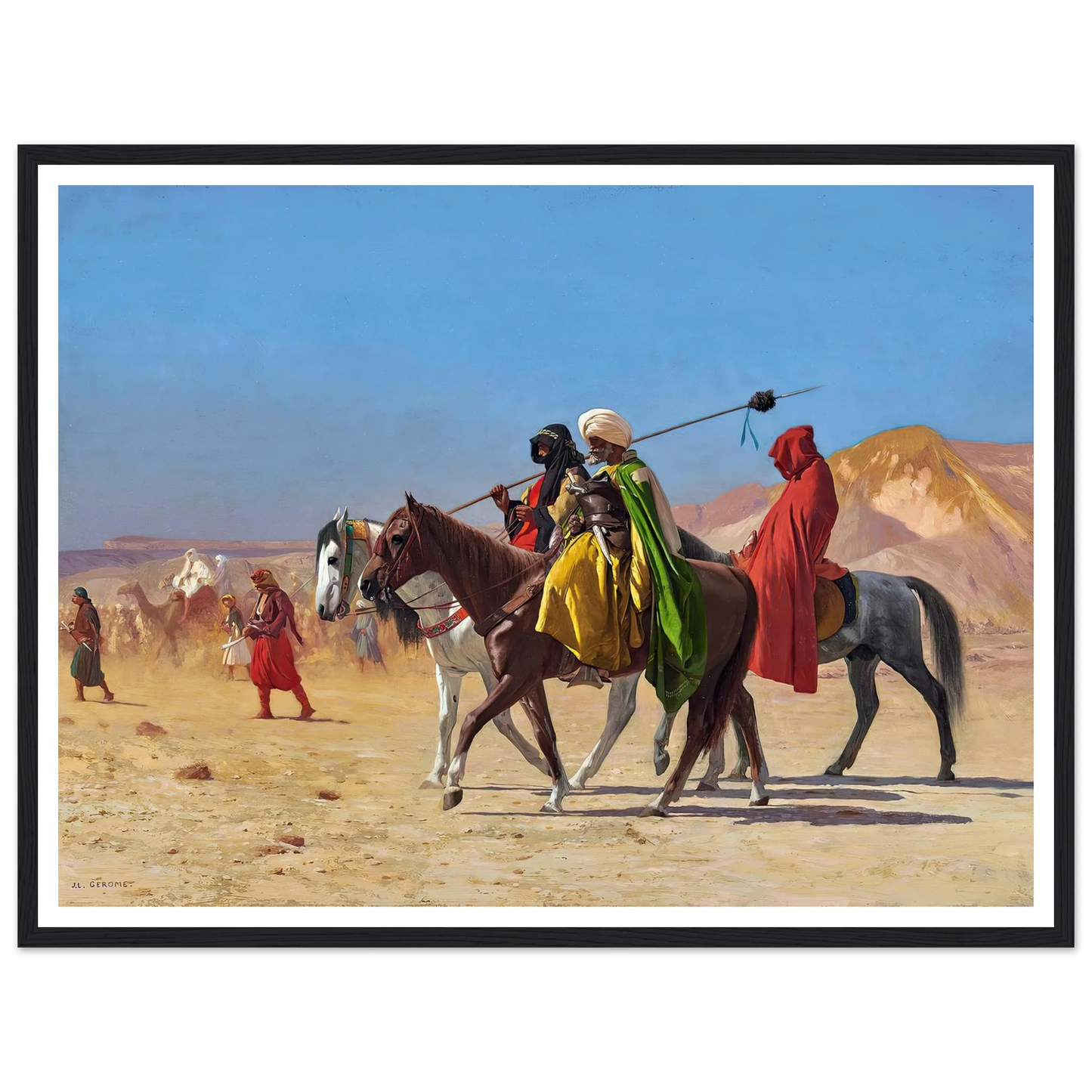 Riders Crossing the Desert (1870) Art Print | Jean Leon Gerome-Quipham Collections