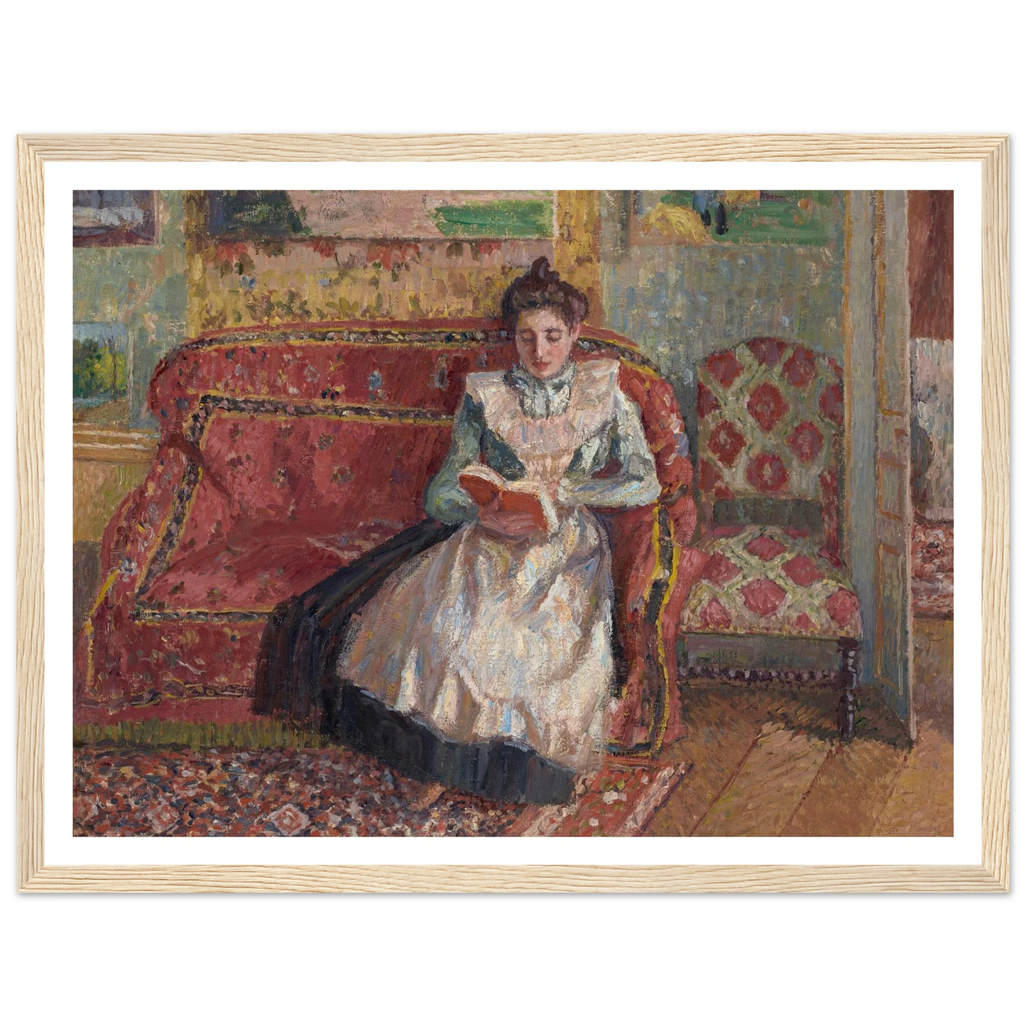 Jeanne Pissarro dite Cocotte, lisant (1899) Art Print | Camille Pissarro-Quipham Collections