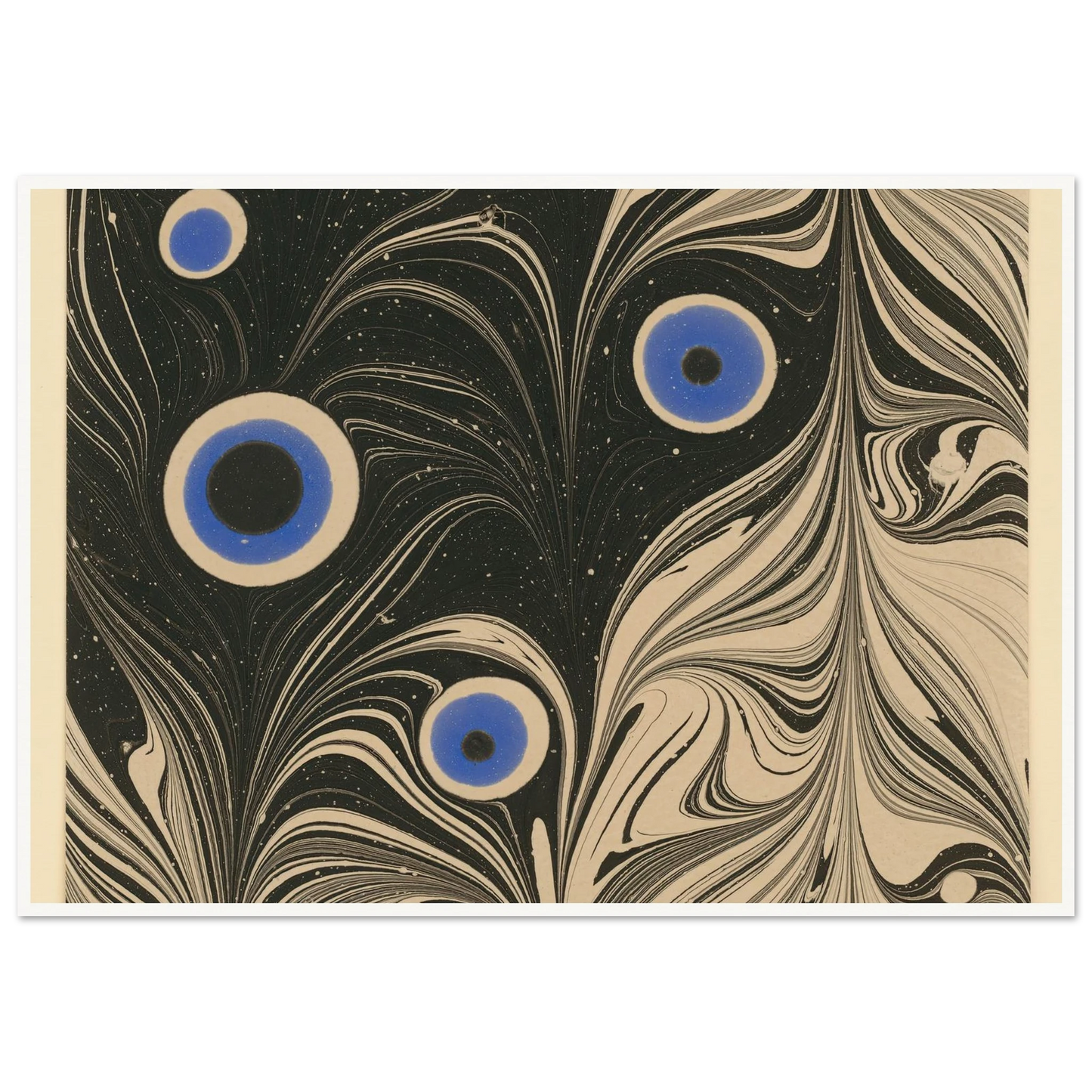 Marmorpapier (Pfauenfederornament) (1903 - 1907) Art Print | Josef Hoffmann-Quipham Collections