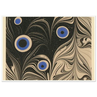 Marmorpapier (Pfauenfederornament) (1903 - 1907) Art Print | Josef Hoffmann-Quipham Collections