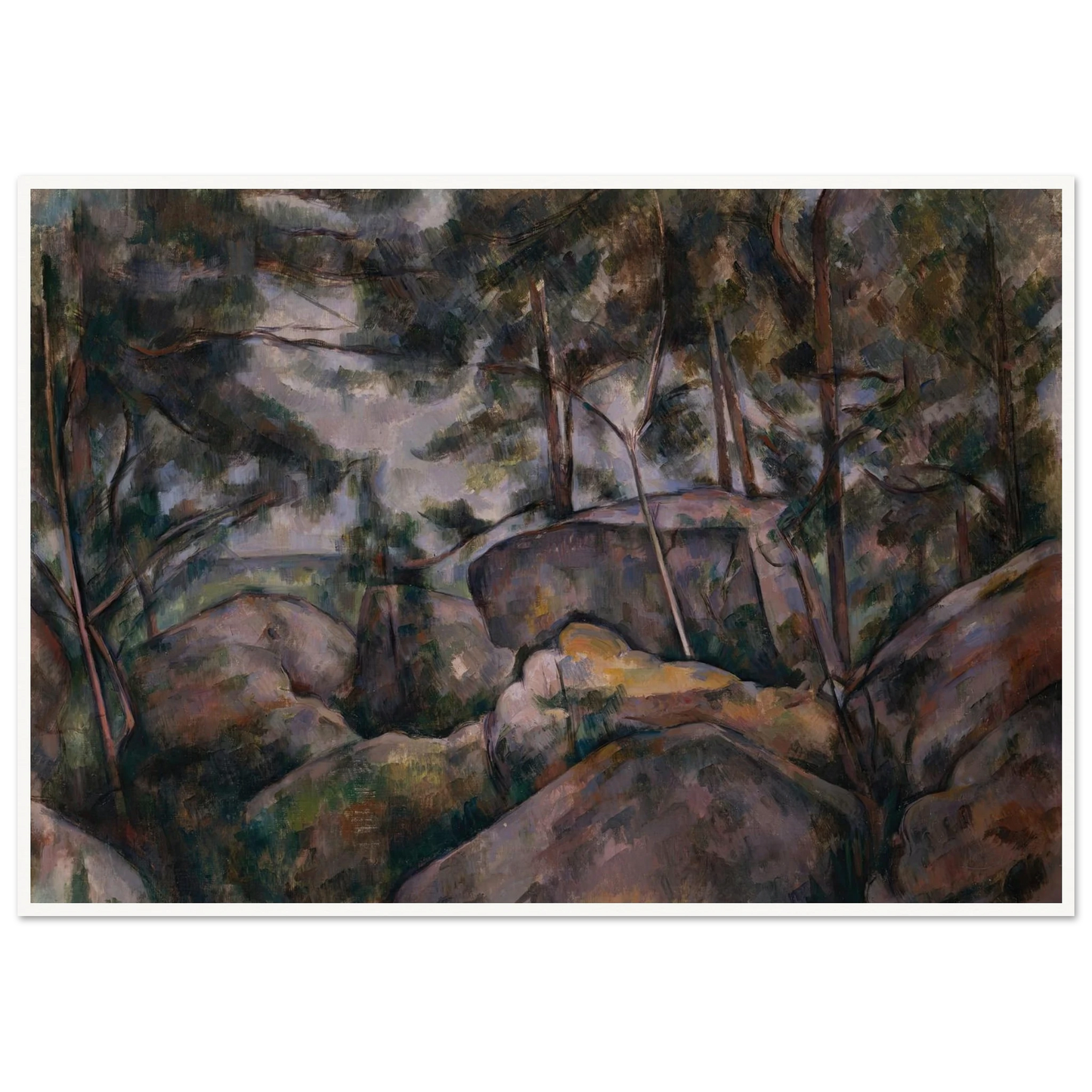 Rocks in the Forest (1890s) Art Print | Paul Cezanne-Quipham Collections