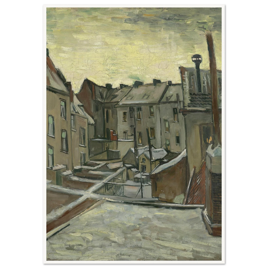 Houses seen from the back (1885 - 1886) Art Print | Vincent van Gogh-Quipham Collections