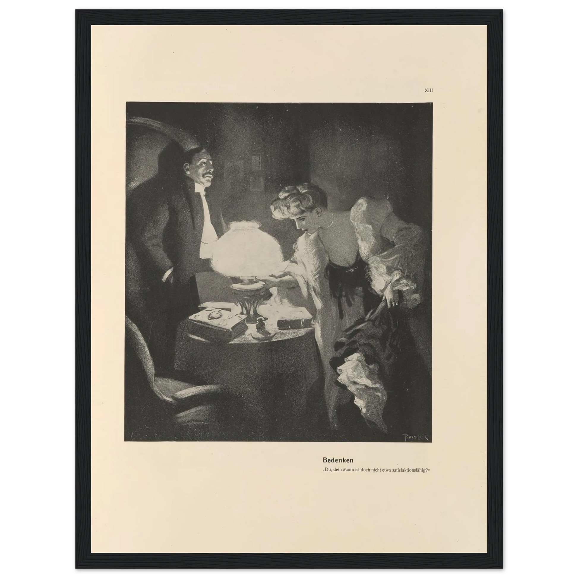 Bedenken (1908) Art Print | Ferdinand Freiherr von Reznicek-Quipham Collections