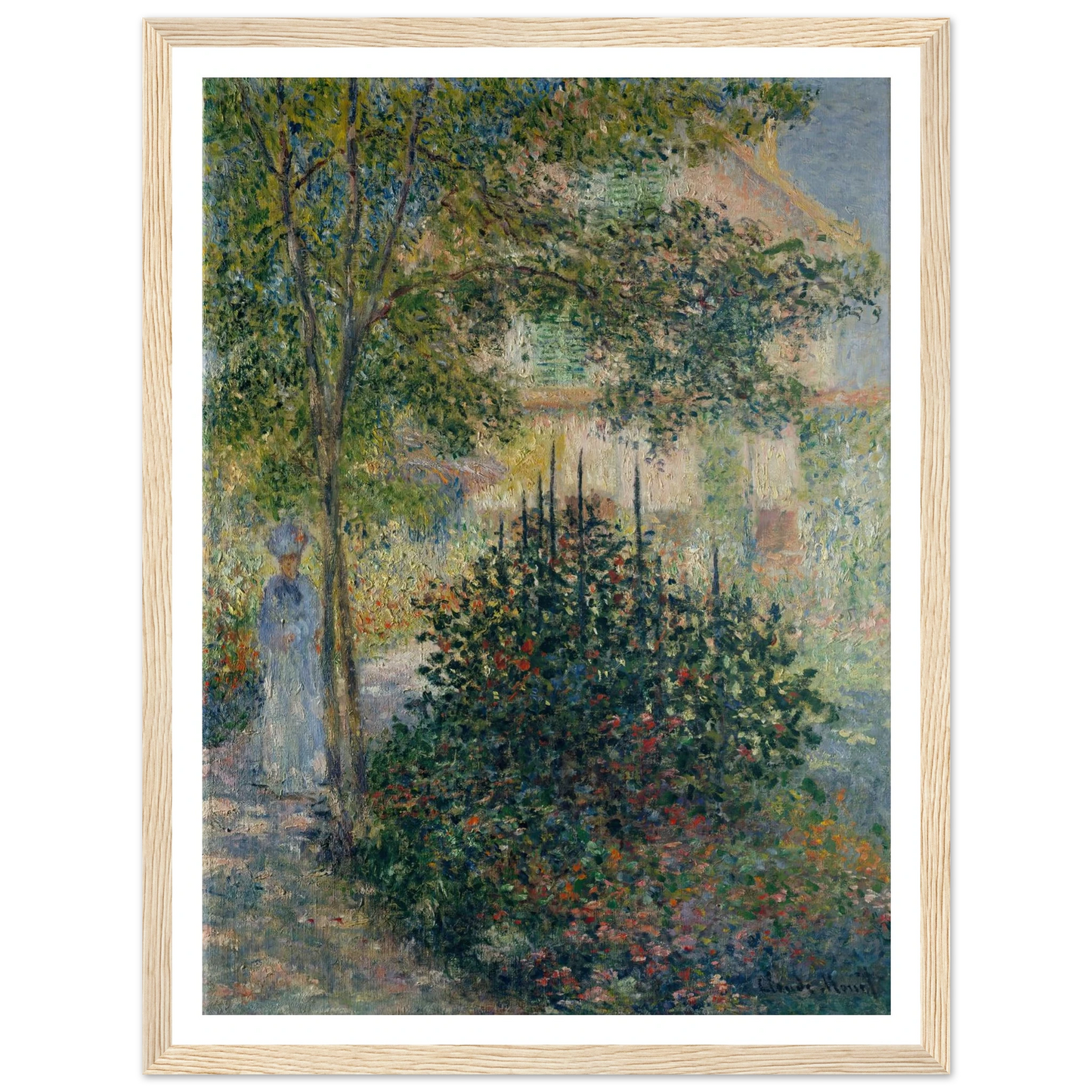 Camille Monet (1847–1879) in the Garden at Argenteuil (1876) Art Print | Claude Monet-Quipham Collections