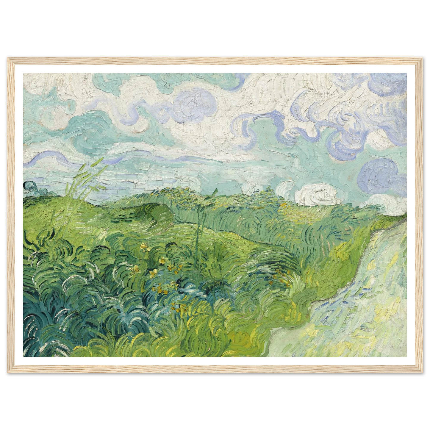 Green Wheat Fields, Auvers (1890) Art Print | Vincent van Gogh-Quipham Collections