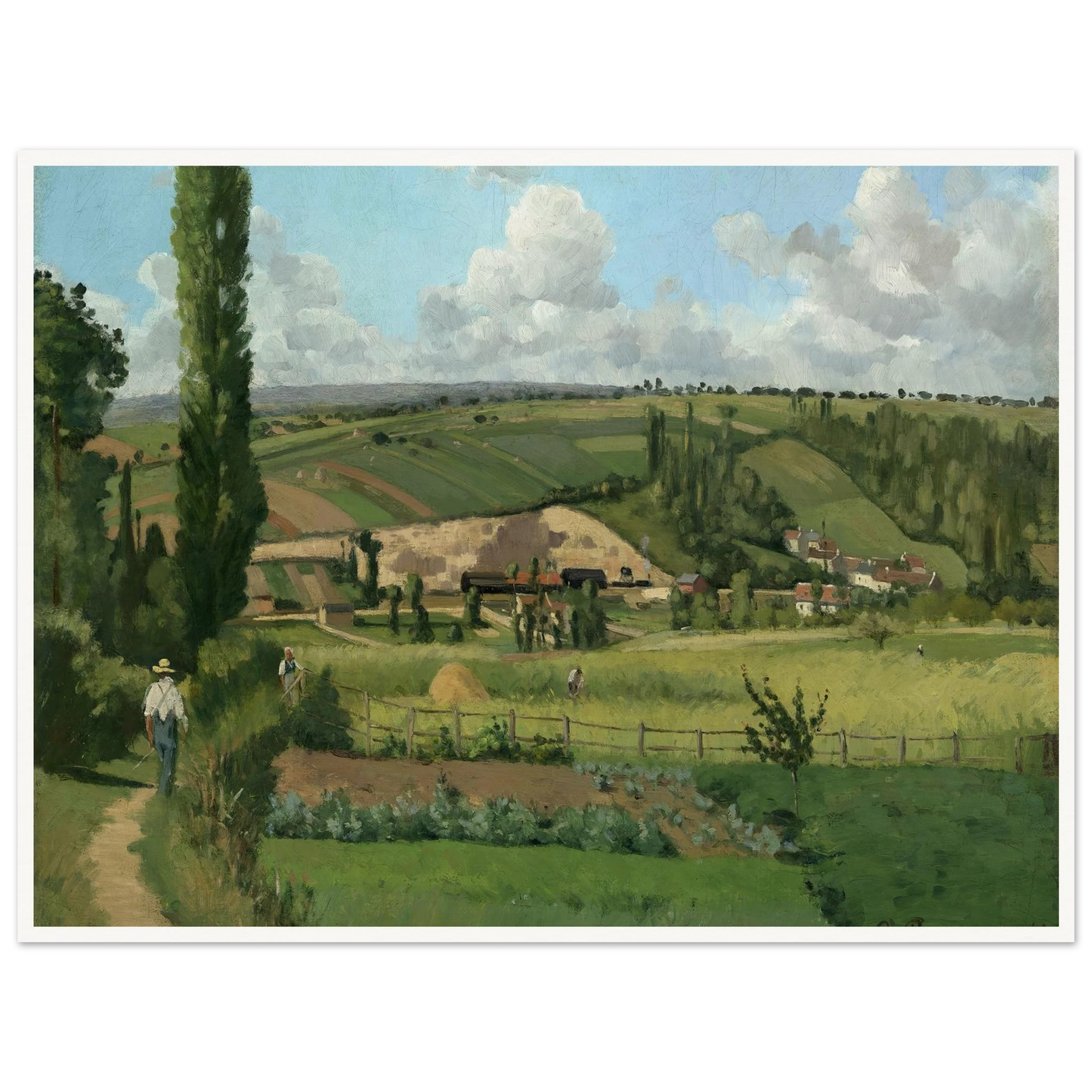 Landscape at Les Pâtis,Pontoise (1868) Art Print | Camille Pissarro-Quipham Collections