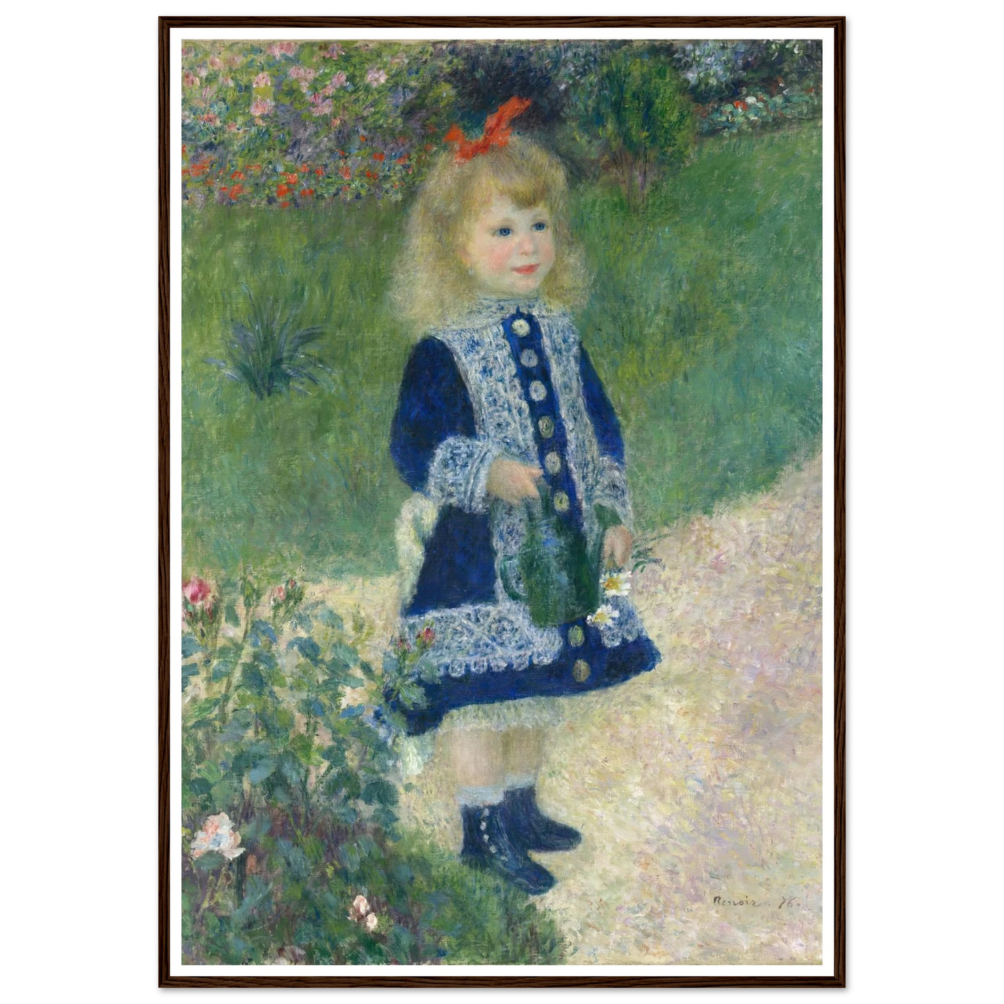 A Girl with a Watering Can (1876) Art Print | Pierre Auguste Renoir-Quipham Collections