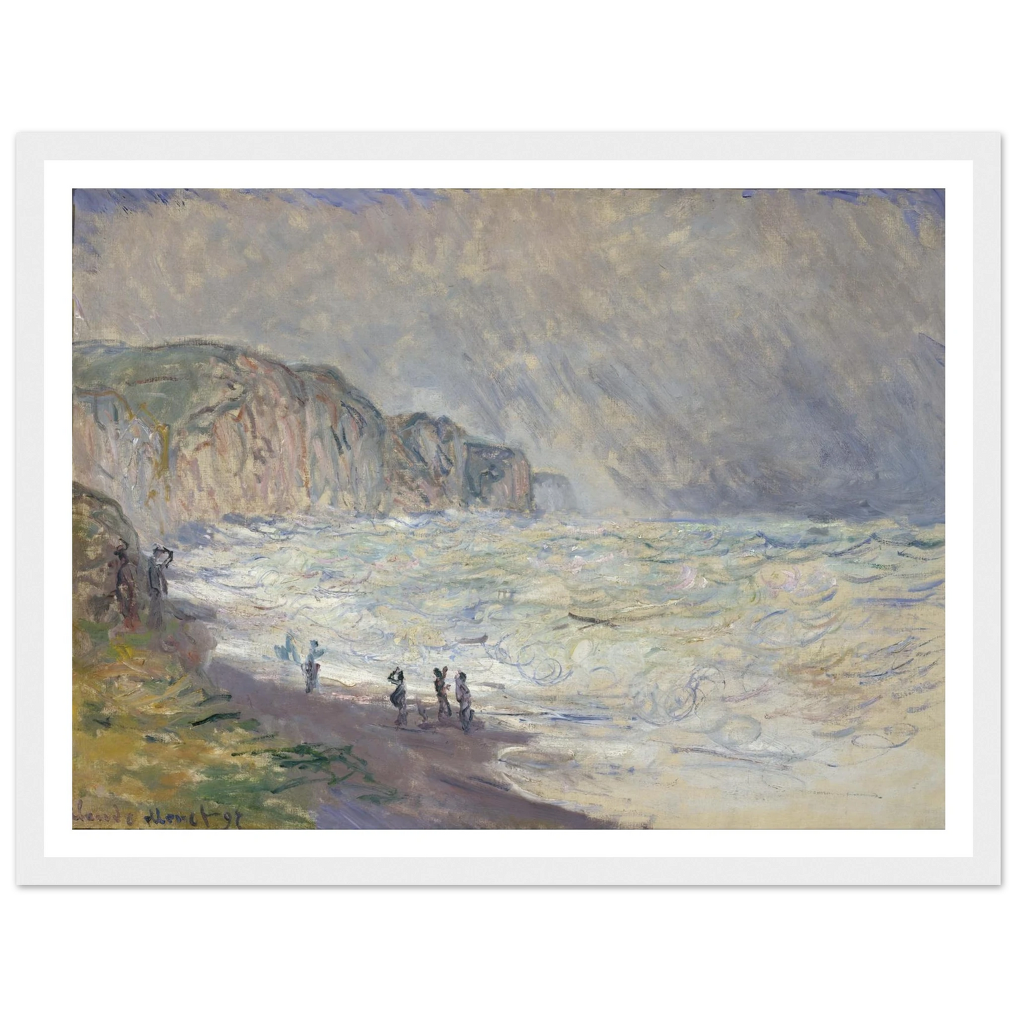 Heavy Sea at Pourville (1897) Art Print | Claude Monet-Quipham Collections
