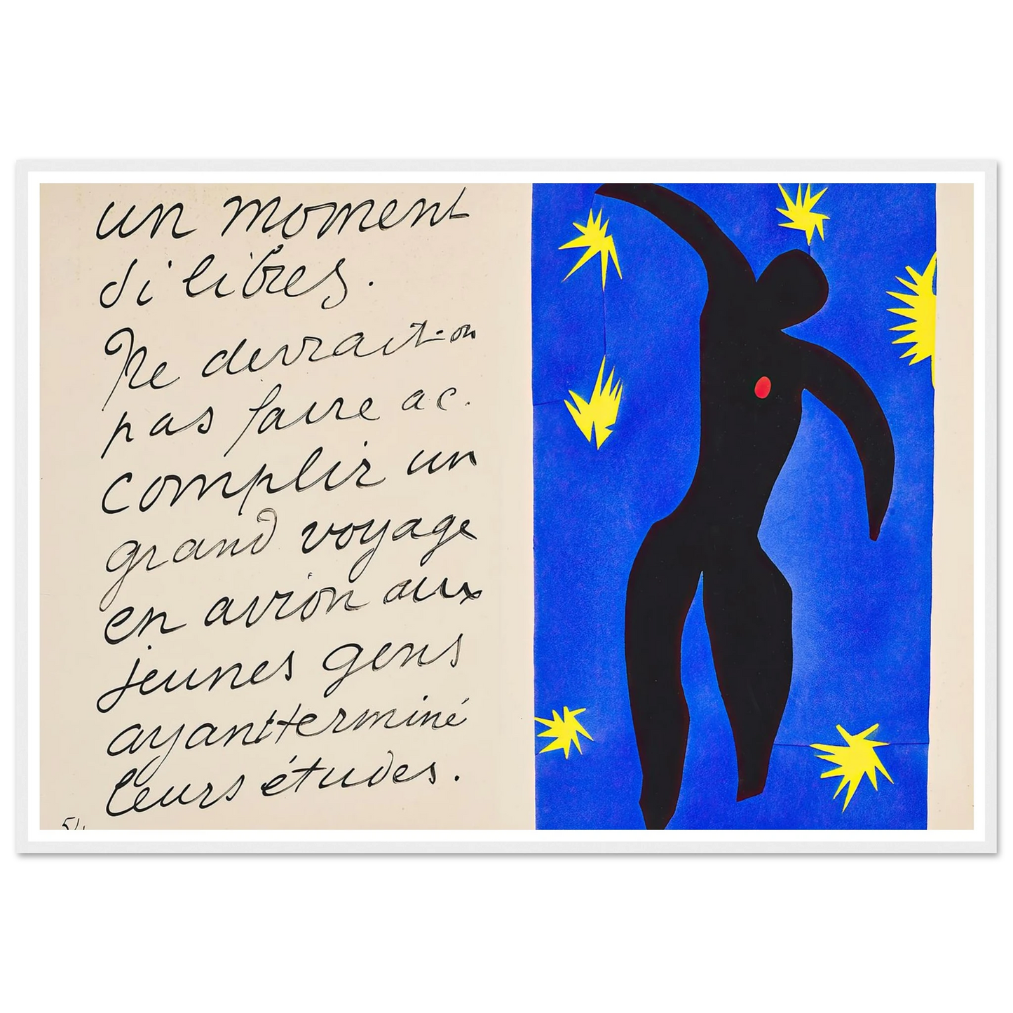 Icarus (1947) Art Print | Henri Matisse-Quipham Collections