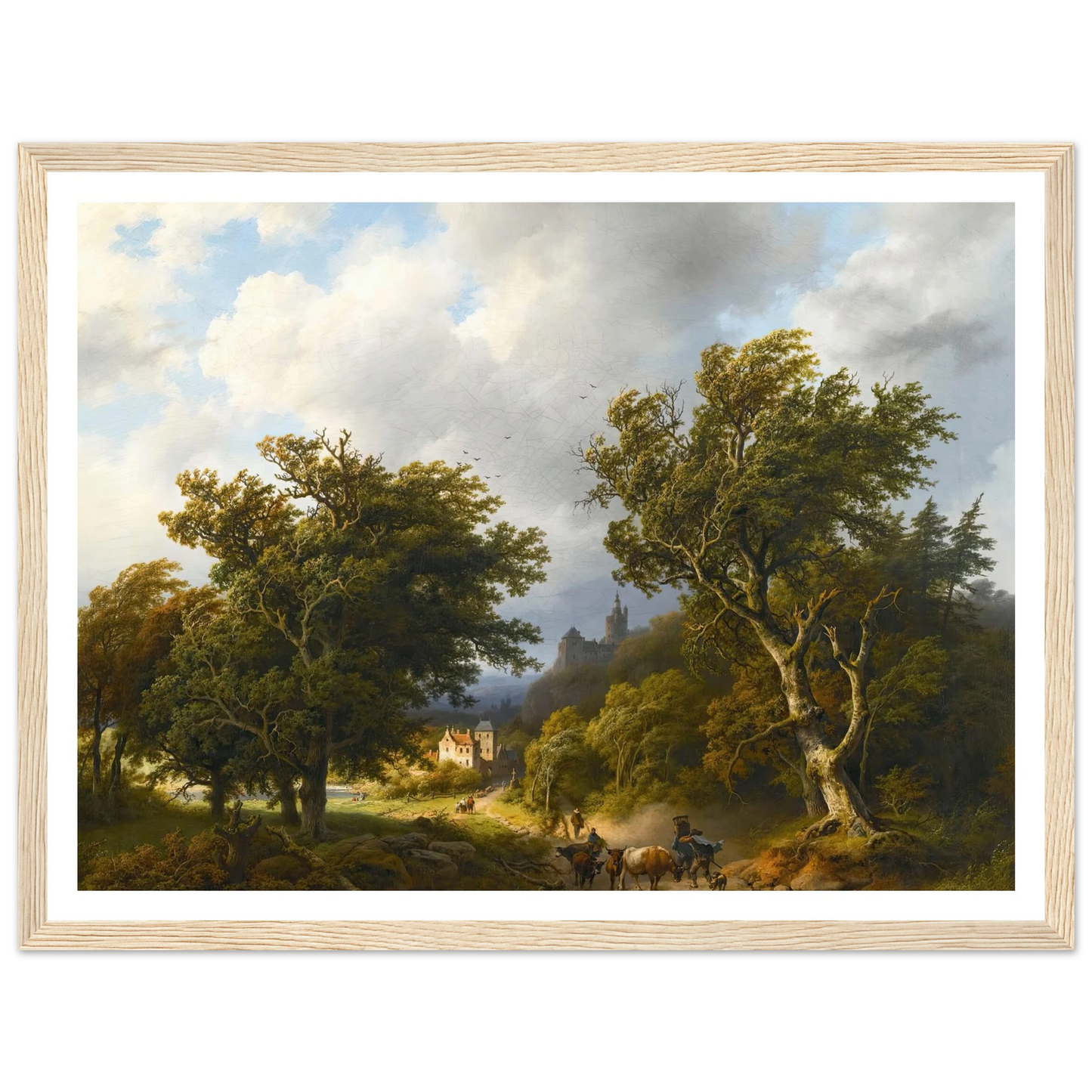 The gust of wind (1855) Art Print | Barend Cornelis Koekkoek-Quipham Collections