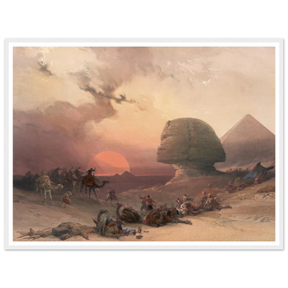 Approach of the simoom. Desert of Gizeh. (1846-1849) Art Print | David Roberts-Quipham Collections
