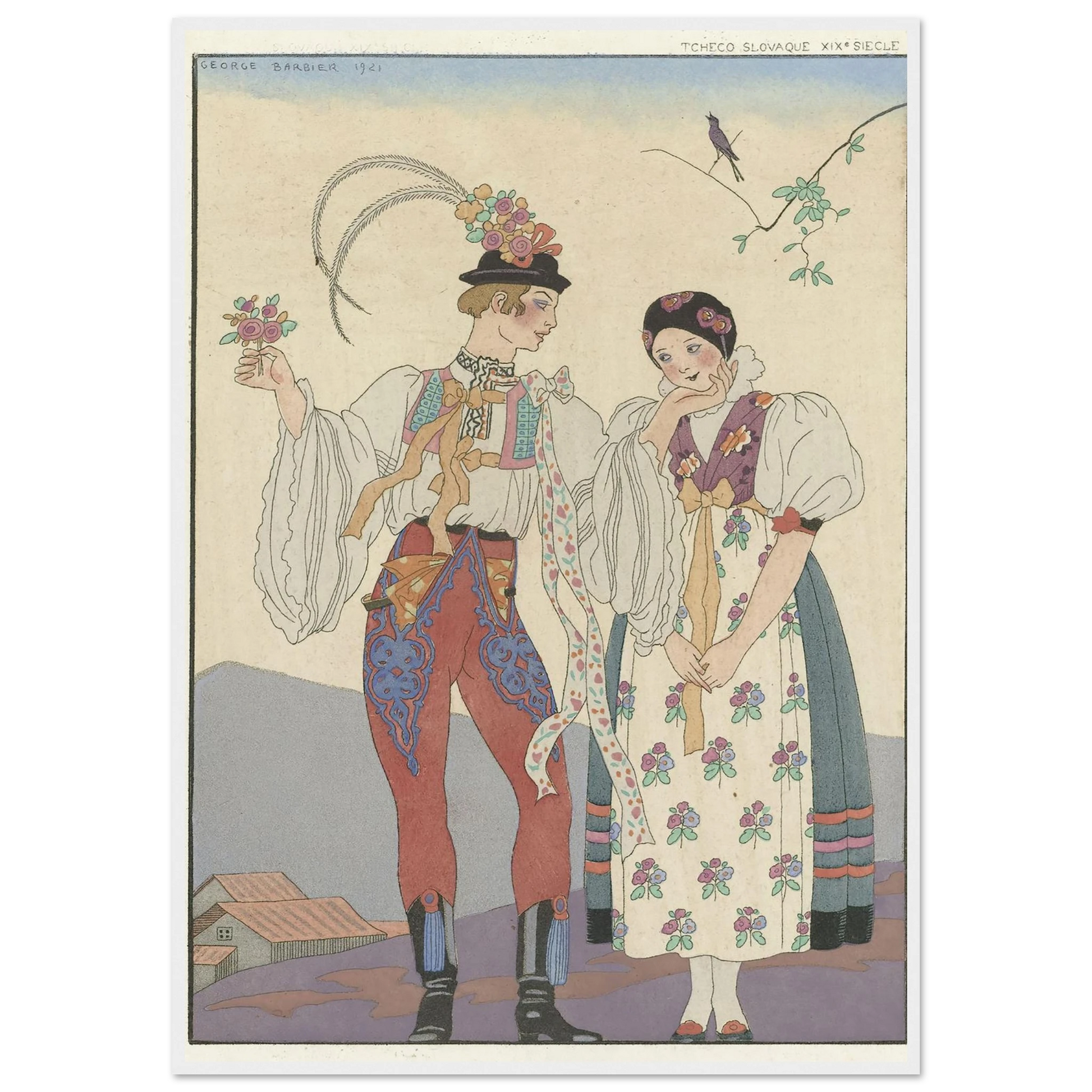 Le Coq du Village (1921) Art Print | George Barbier-Quipham Collections