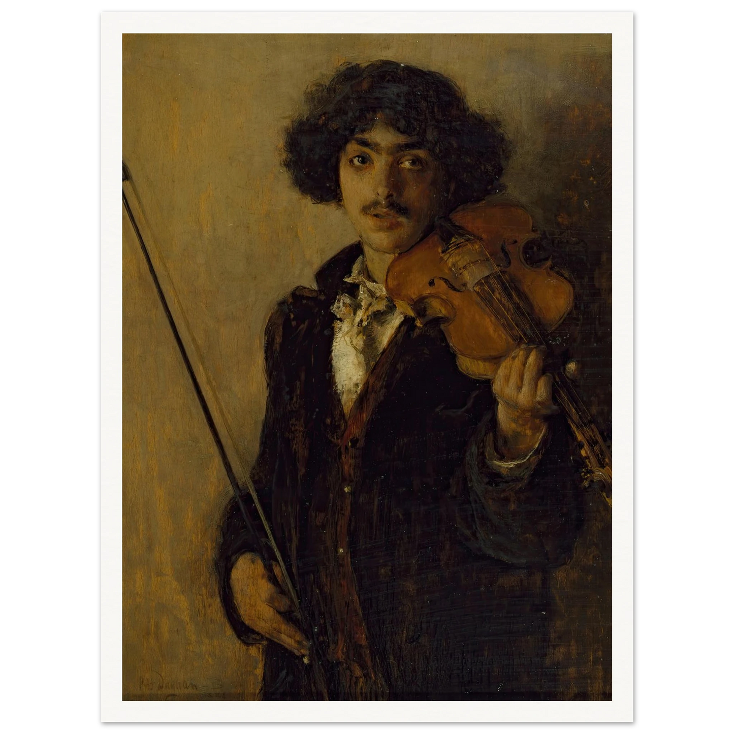 The Musician (1884) Art Print | Pascal Adolphe Jean Dagnan Bouveret-Quipham Collections