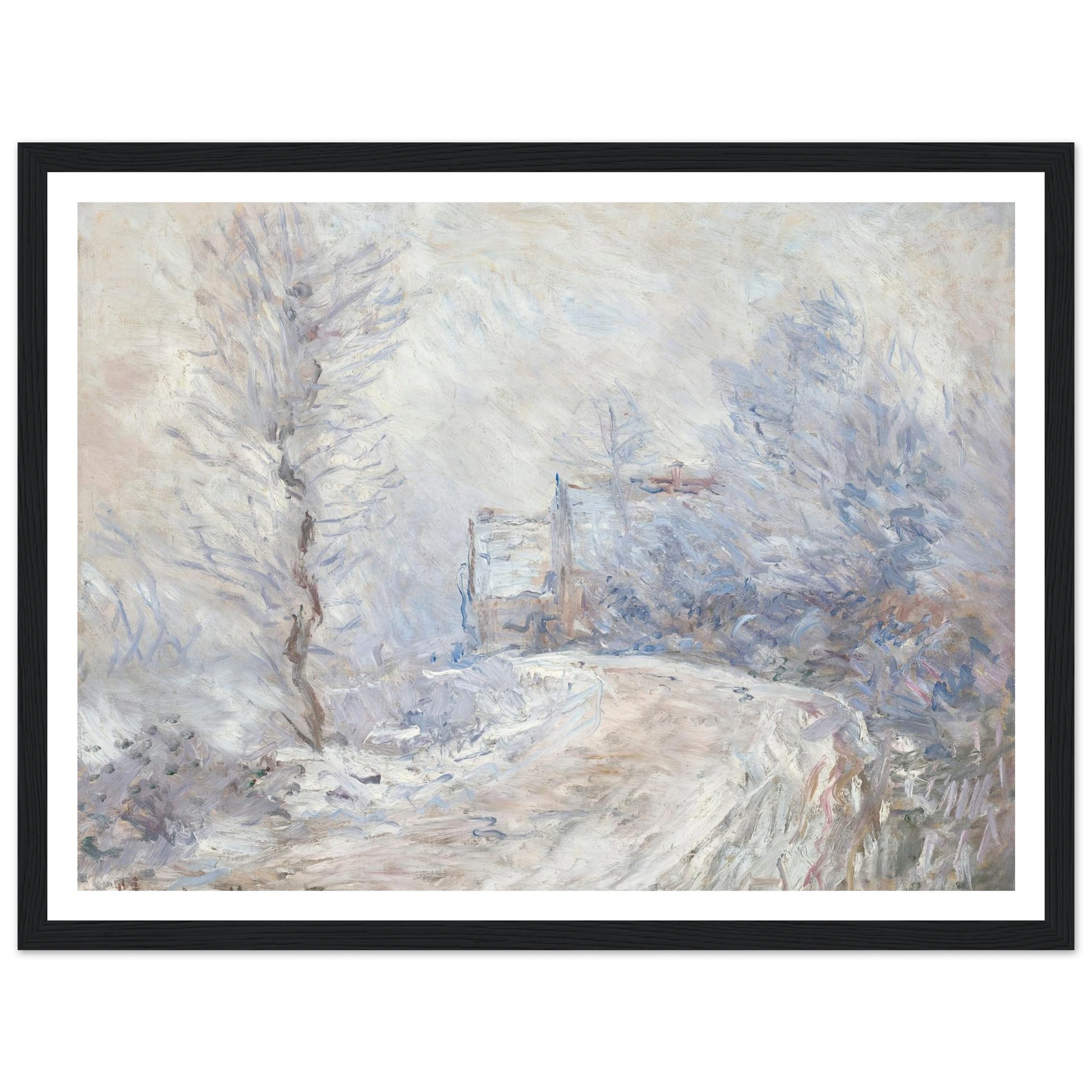 L’entrée de Giverny sous la neige (1885) Art Print | Claude Monet-Quipham Collections