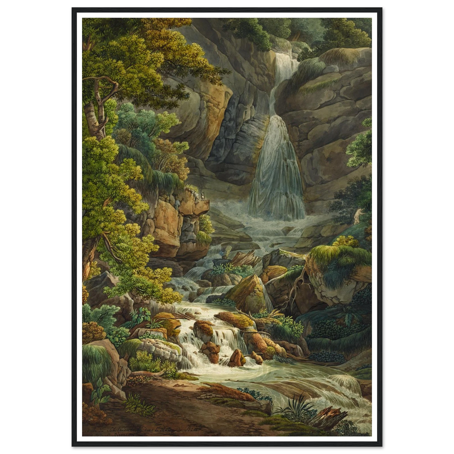 Schelmenloch, Wasserfall Art Print | Peter Birmann-Quipham Collections