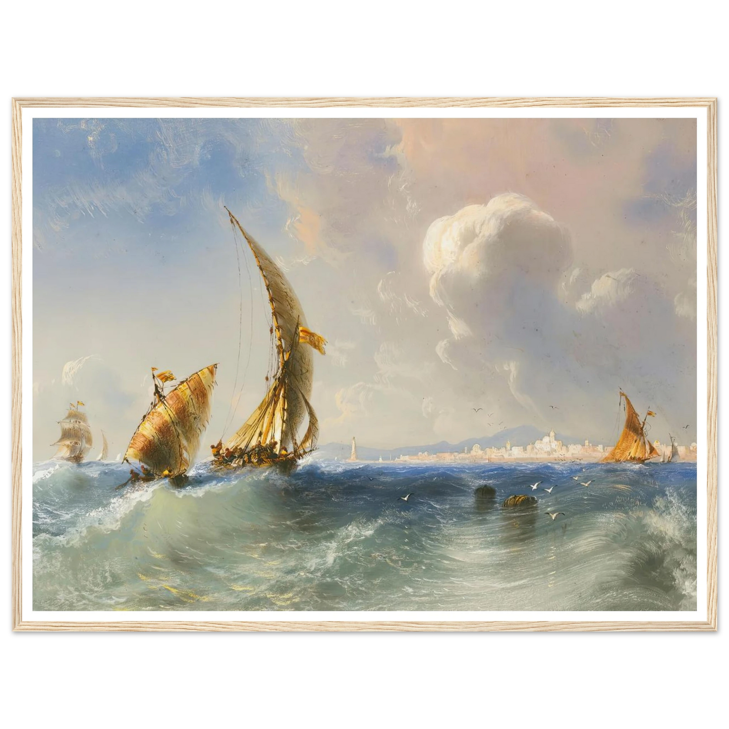 High Seas Near Alicante Art Print | Carlo Bossoli-Quipham Collections