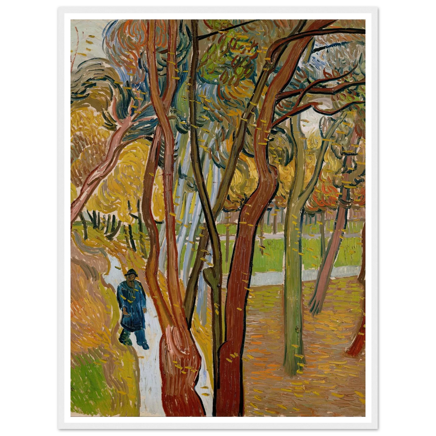 The garden of Saint Paul’s Hospital (`The fall of the leaves’) Art Print | Vincent van Gogh-Quipham Collections