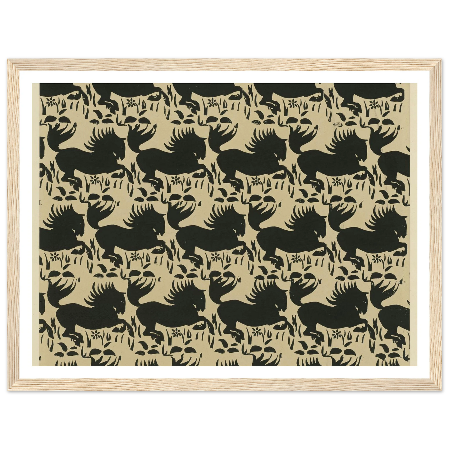 Buntpapier (Pferde) (1902 - 1906) Art Print | Maria von Uchatius-Quipham Collections