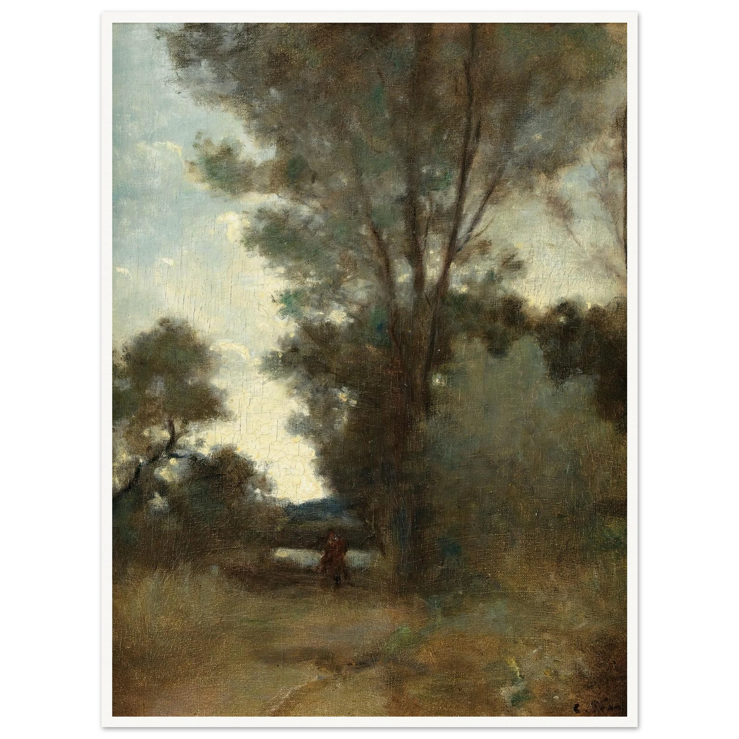 Cavalier À L’orée D’un Bois (circa 1859) Art Print | Camille Pissarro-Quipham Collections