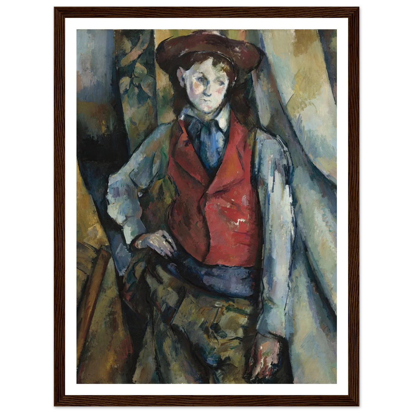 Boy in a Red Waistcoat (1888-1890) Art Print | Paul Cezanne-Quipham Collections