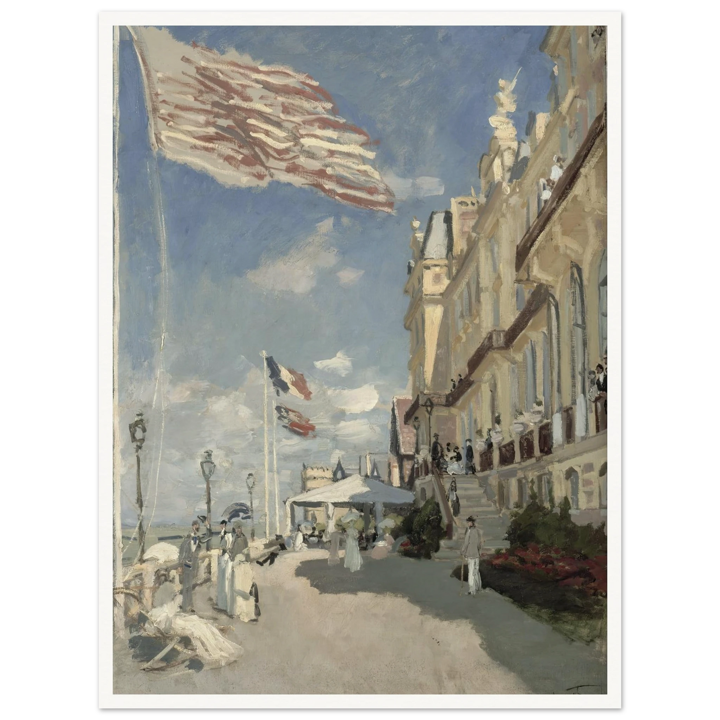 Hôtel des roches noires. Trouville (1870) Art Print | Claude Monet-Quipham Collections