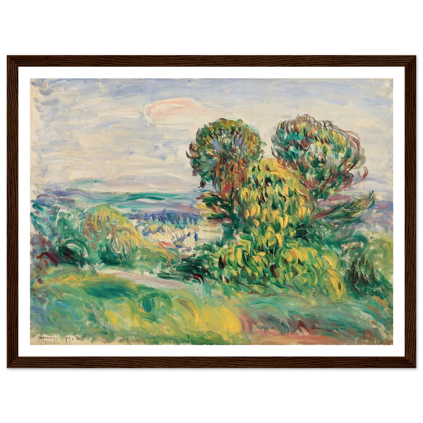 Landscape (1890) Art Print | Pierre Auguste Renoir-Quipham Collections
