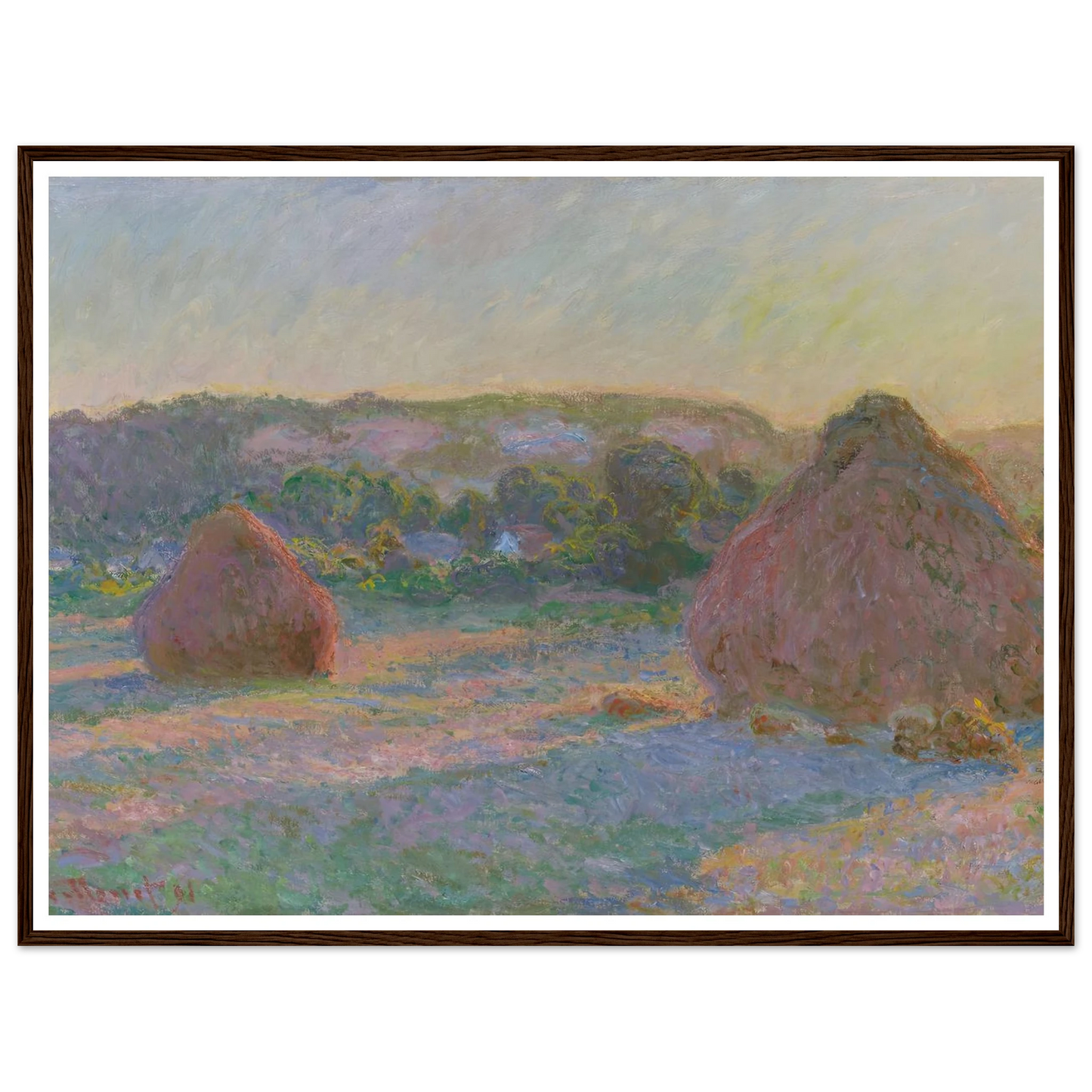Stacks of Wheat (End of Summer) (1890-91) Art Print | Claude Monet-Quipham Collections