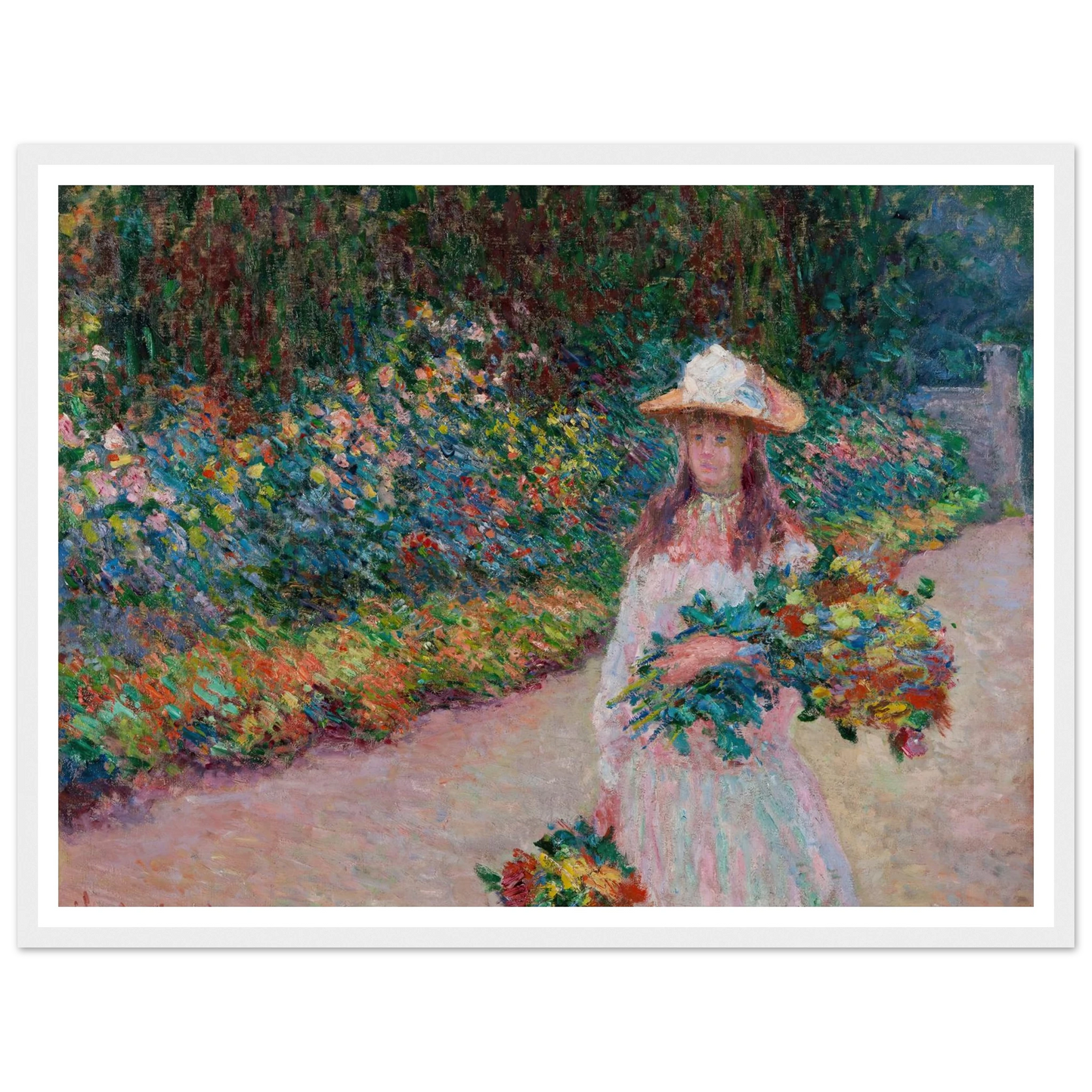 Jeune fille dans le jardin de Giverny (1888) Art Print | Claude Monet-Quipham Collections