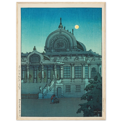 Tsukiji Honganji no yuzuki (Evening moon at Honganji Temple in Tsukiji) (1936) Art Print | Kawase Hasui-Quipham Collections