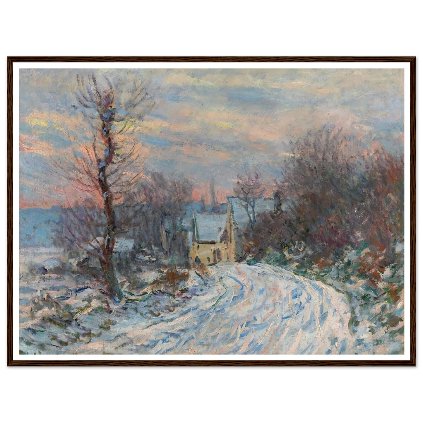 L’entrée De Giverny En Hiver (1885) Art Print | Claude Monet-Quipham Collections