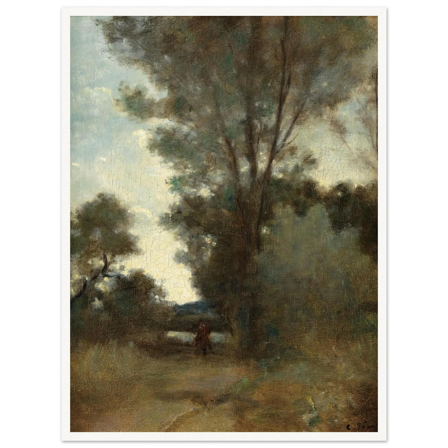 Cavalier À L’orée D’un Bois (circa 1859) Art Print | Camille Pissarro-Quipham Collections