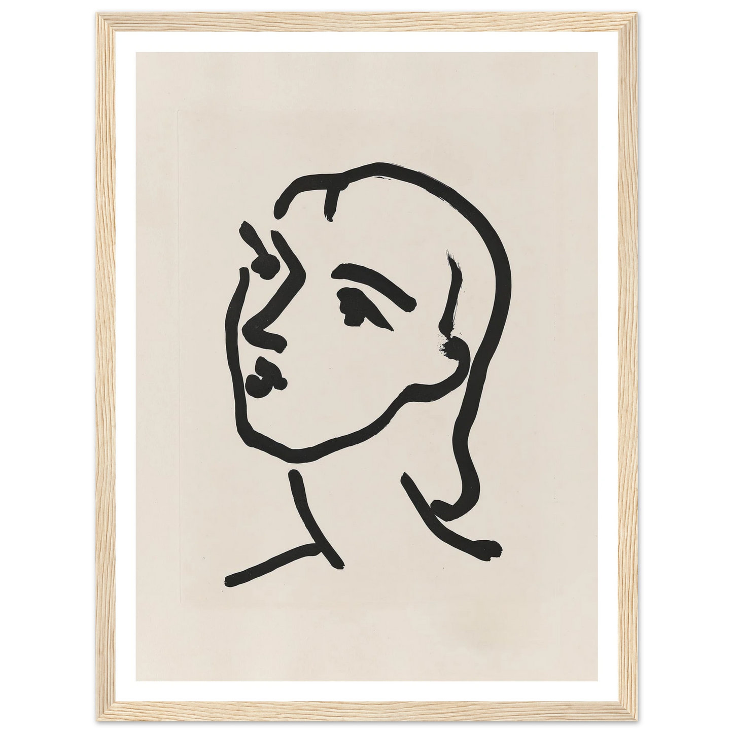 Nadia aux cheveux lisses (1948) Art Print | Henri Matisse-Quipham Collections