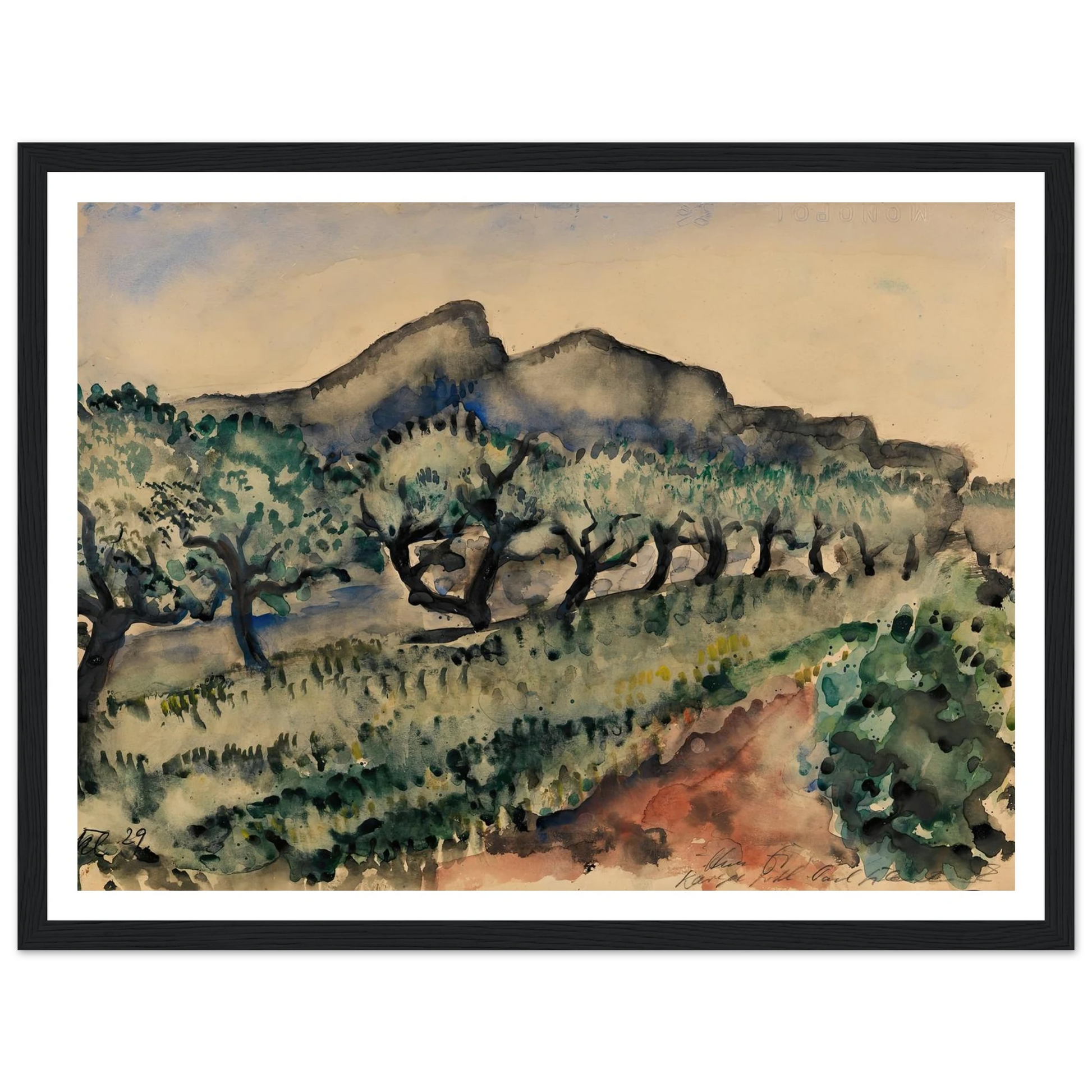 Garten in der Nähe Cassis (1929) Art Print | Paul Kleinschmidt-Quipham Collections