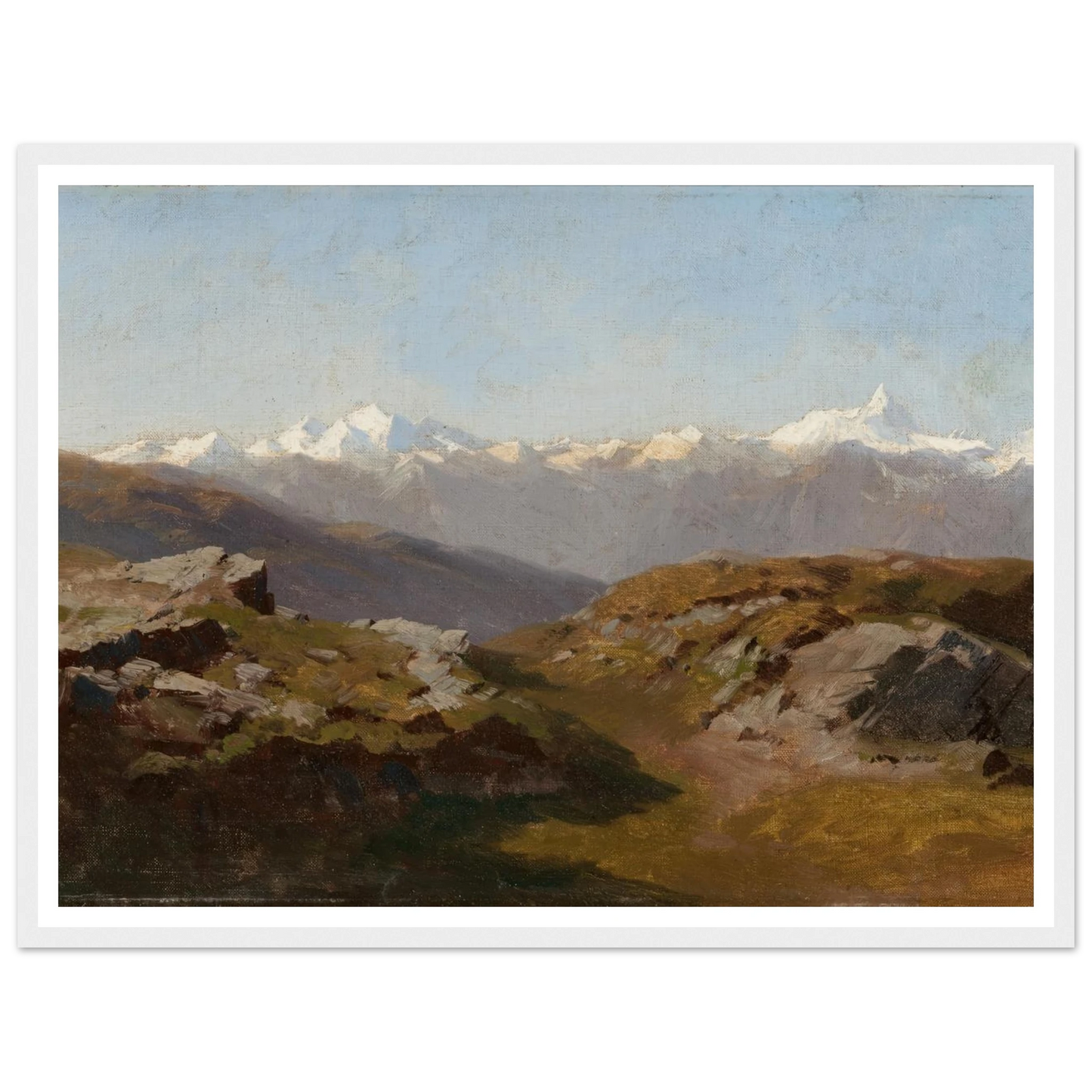 Snow-Capped Peaks Art Print | Hermann Ottomar Herzog-Quipham Collections