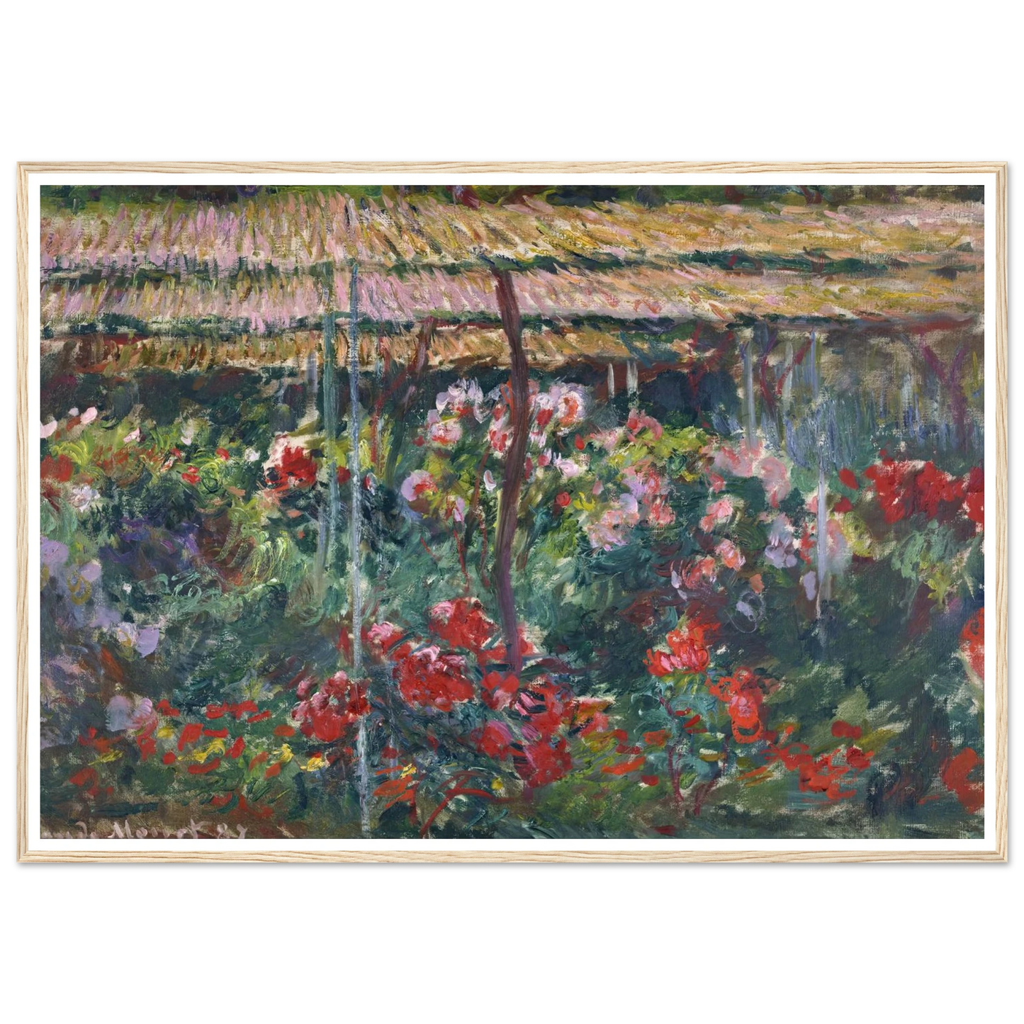 Peony Garden (1887) Art Print | Claude Monet-Quipham Collections