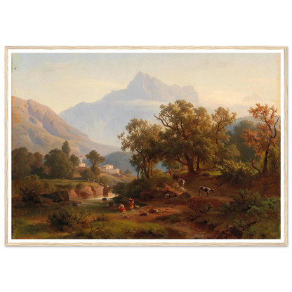 Region In South Tyrol–landscape In The Morning Light Art Print | August Behrendsen-Quipham Collections