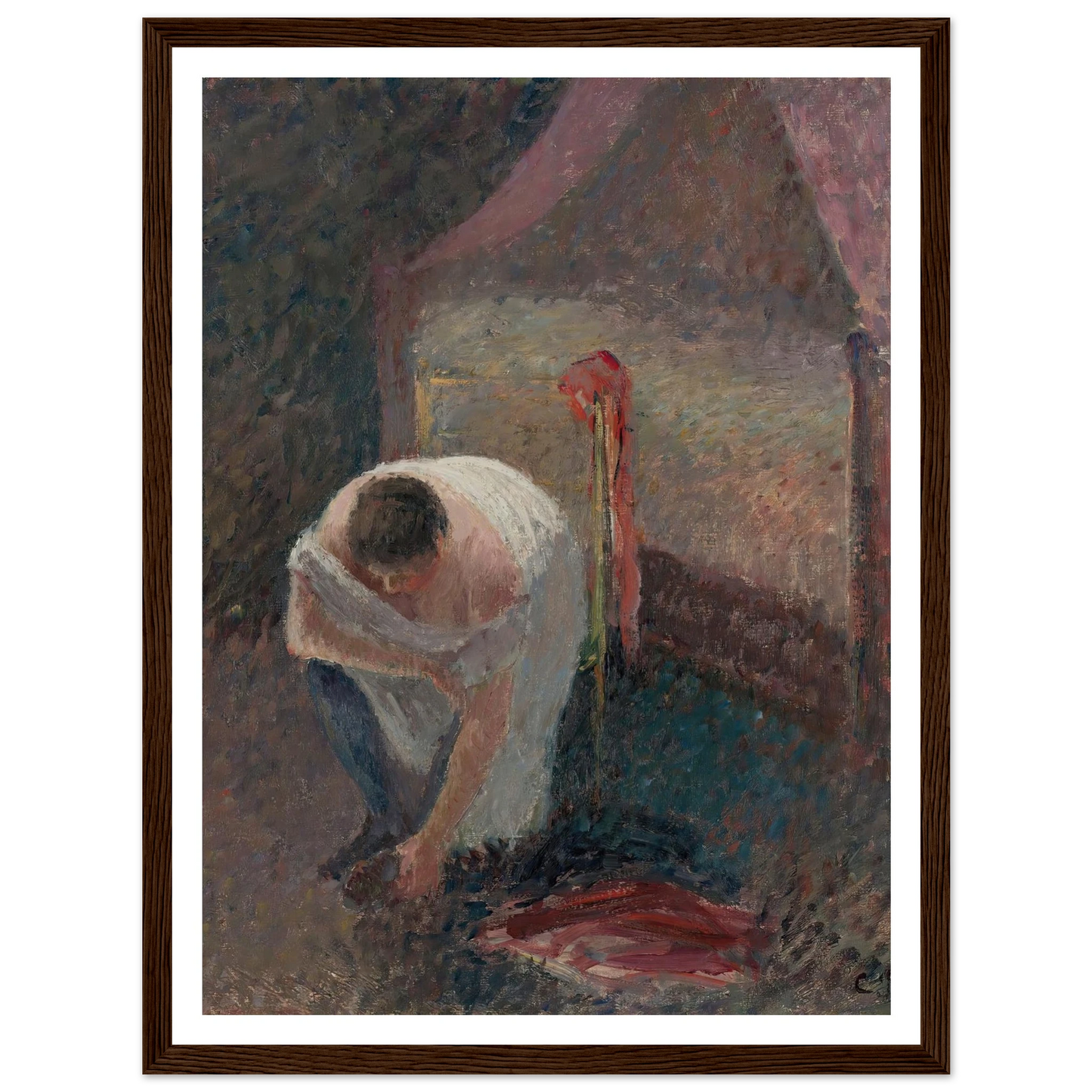 Femme En Chemise Près D’un Lit (circa 1896) Art Print | Camille Pissarro-Quipham Collections