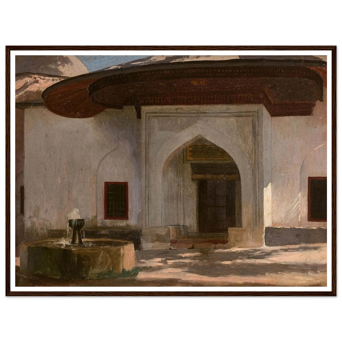 Fontaine à l’entrée d’un monument, probablement en Egypte Art Print | Jean Leon Gerome-Quipham Collections